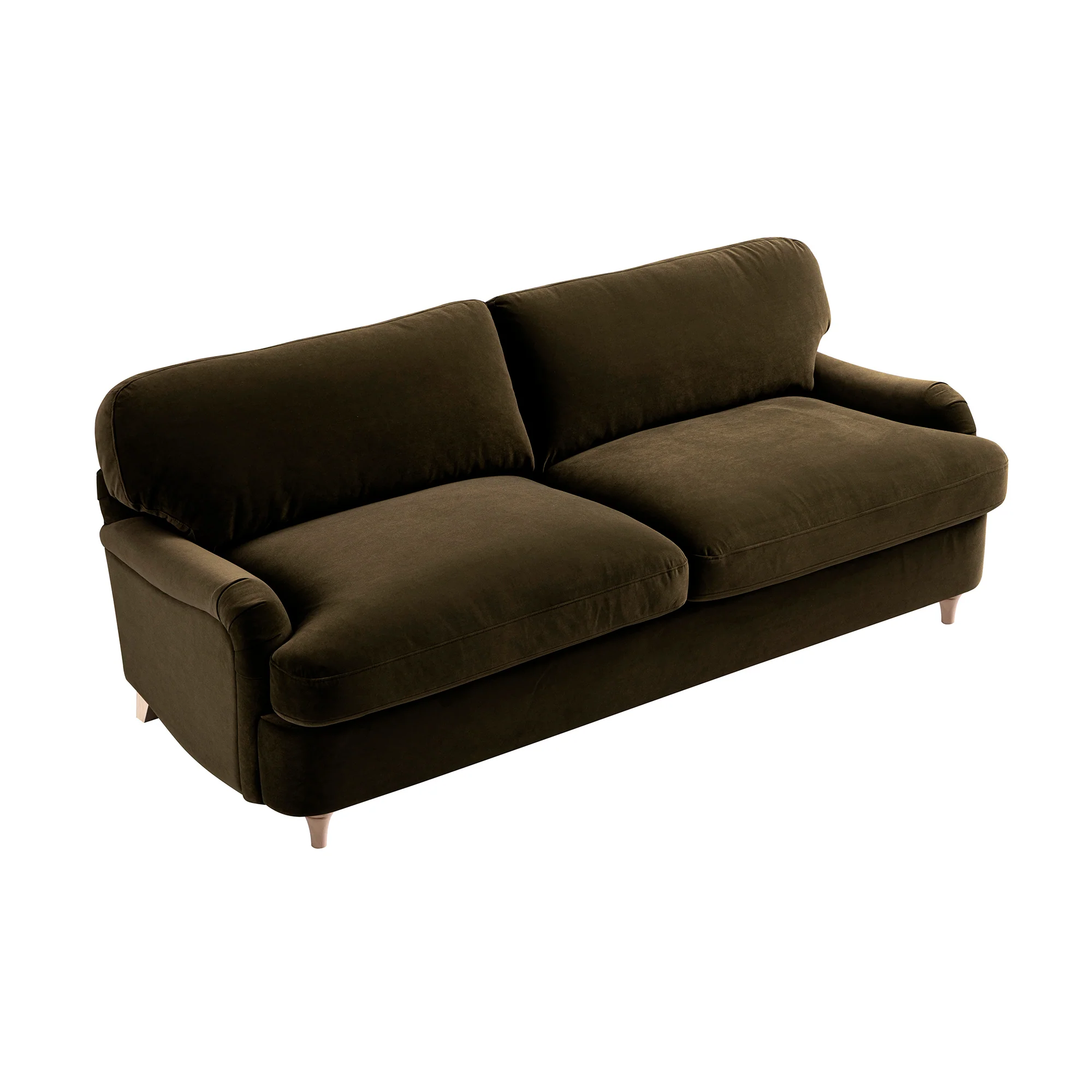 Daphnis Seaweed Velvet Sofa Bed, Large 3-Seater - Image 17