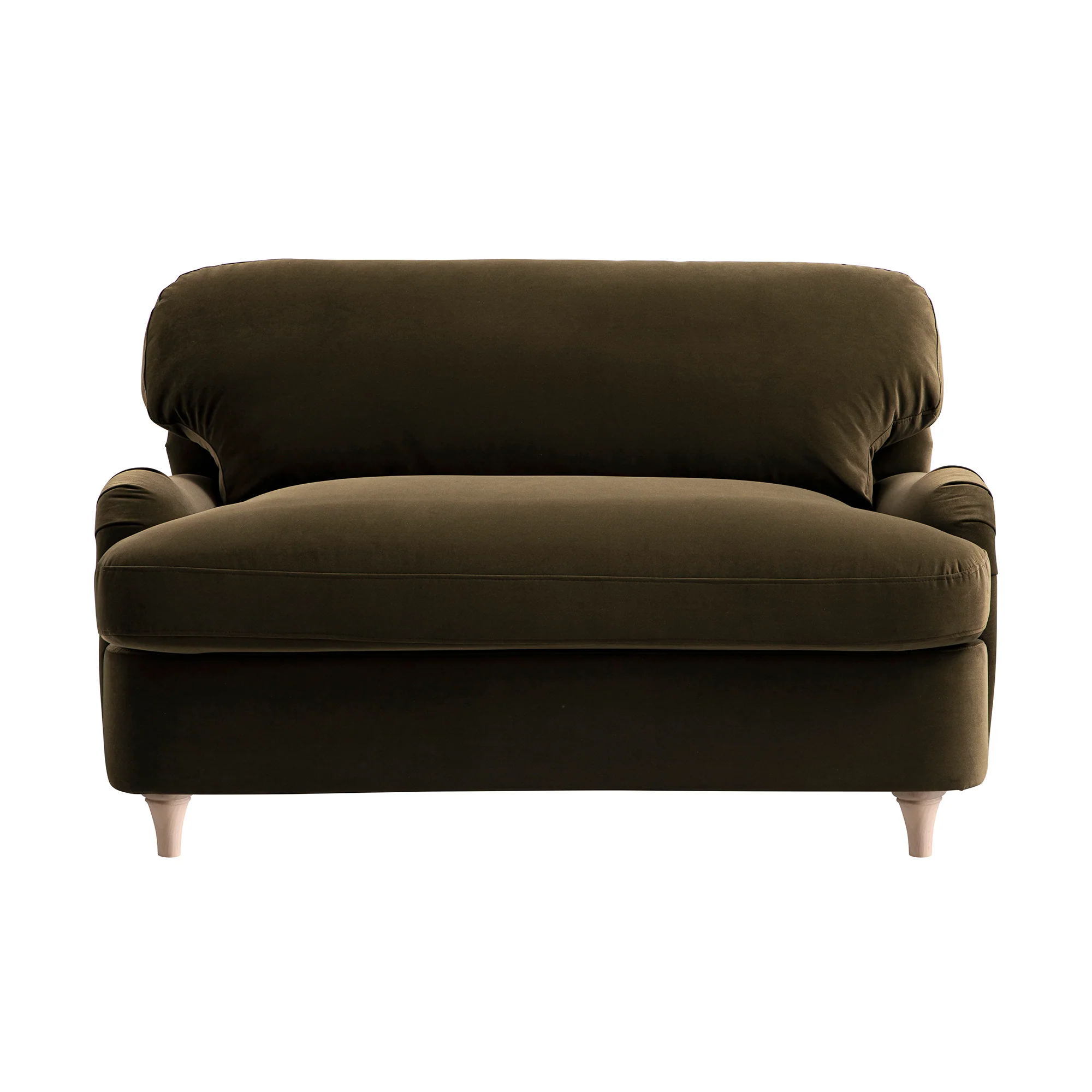 Daphnis Seaweed Velvet Sofa Bed, Loveseat - Image 10