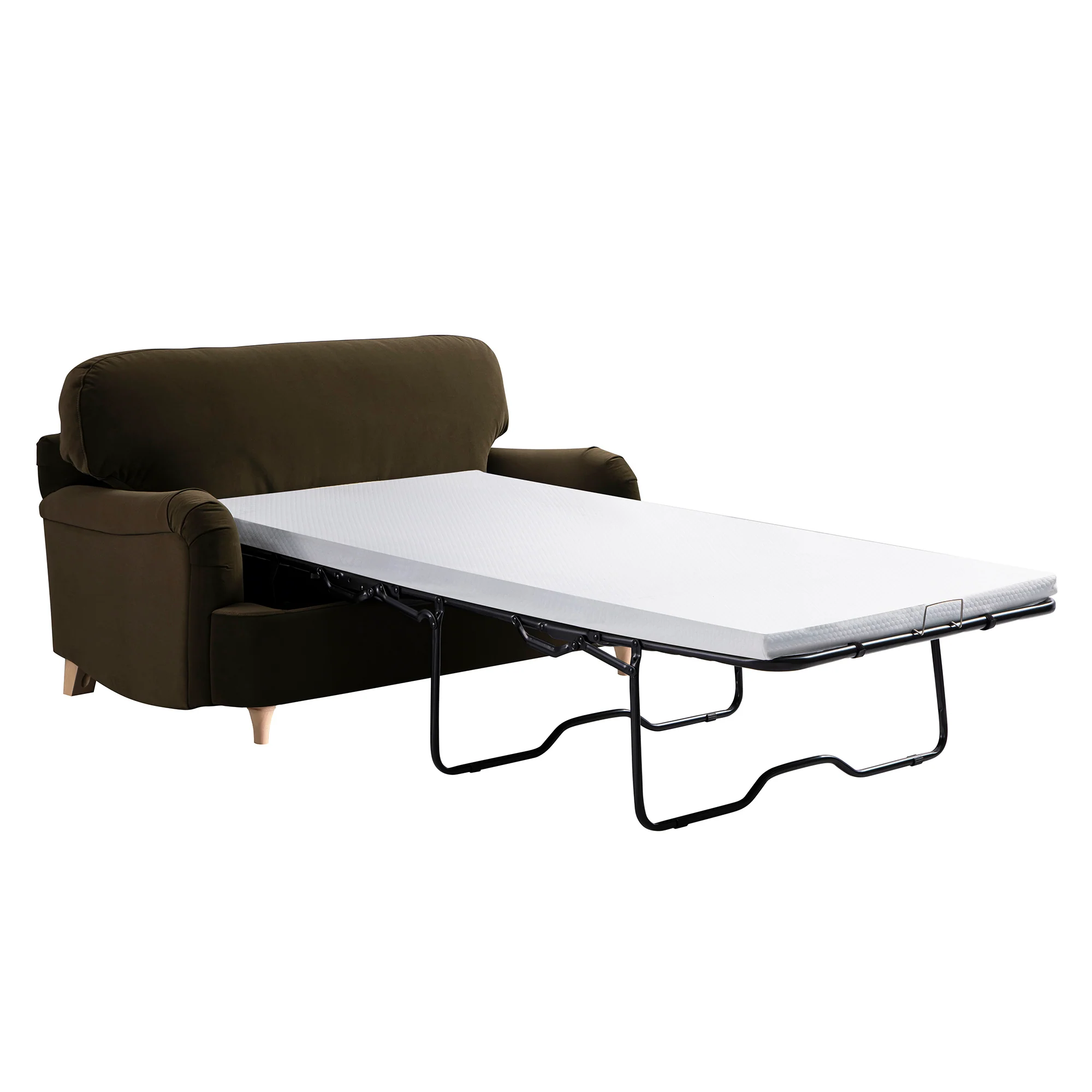 Daphnis Seaweed Velvet Sofa Bed, Loveseat - Image 12