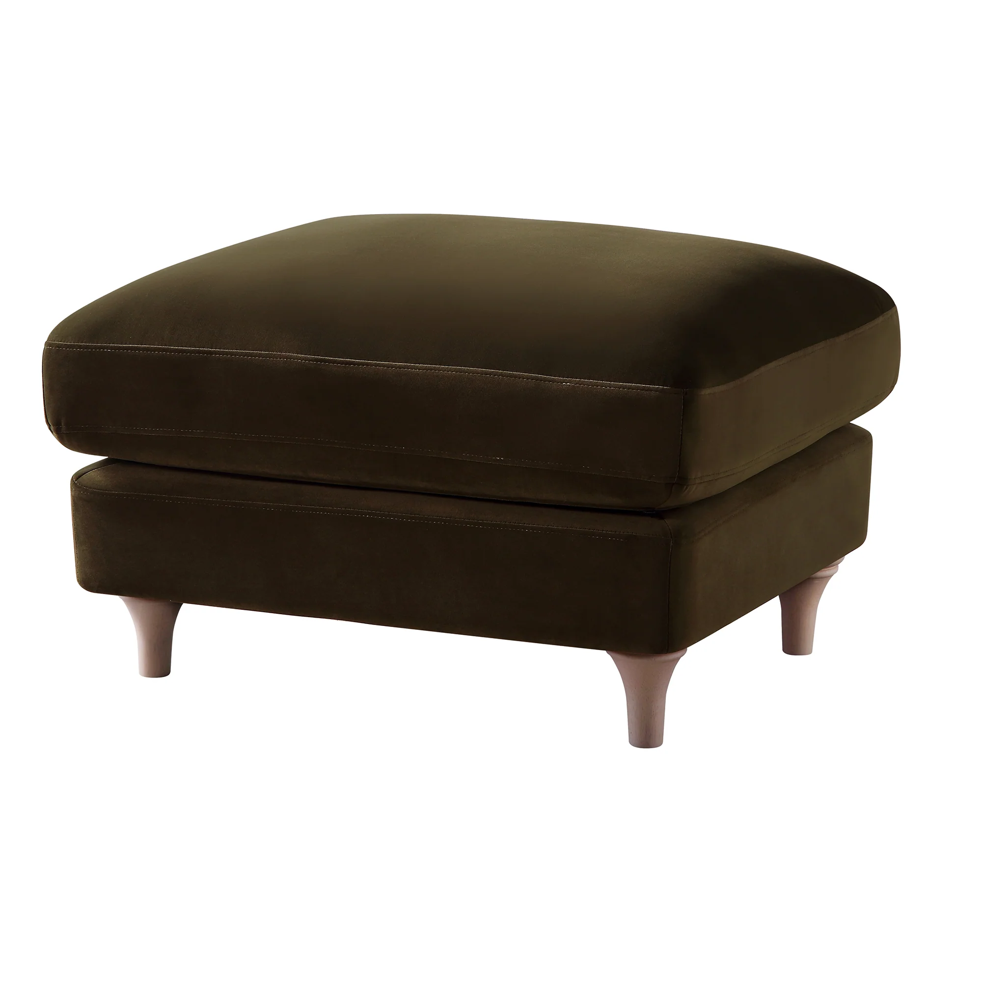 Daphnis Seaweed Velvet Sofa, Footstool - Image 5