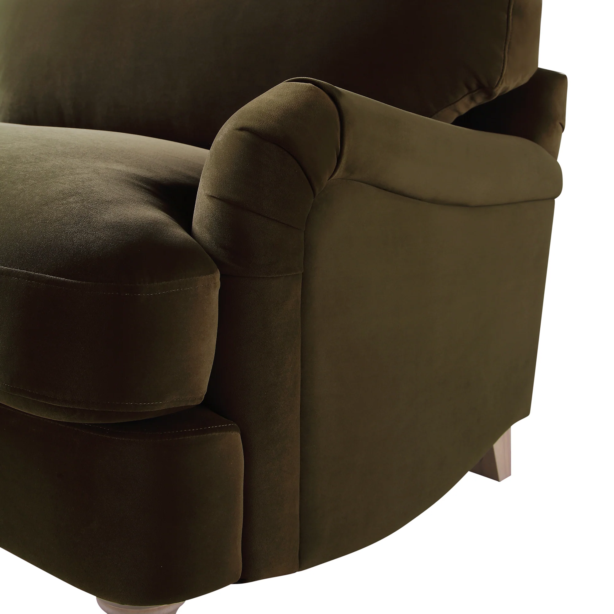 Daphnis Seaweed Velvet Sofa, Loveseat - Image 11