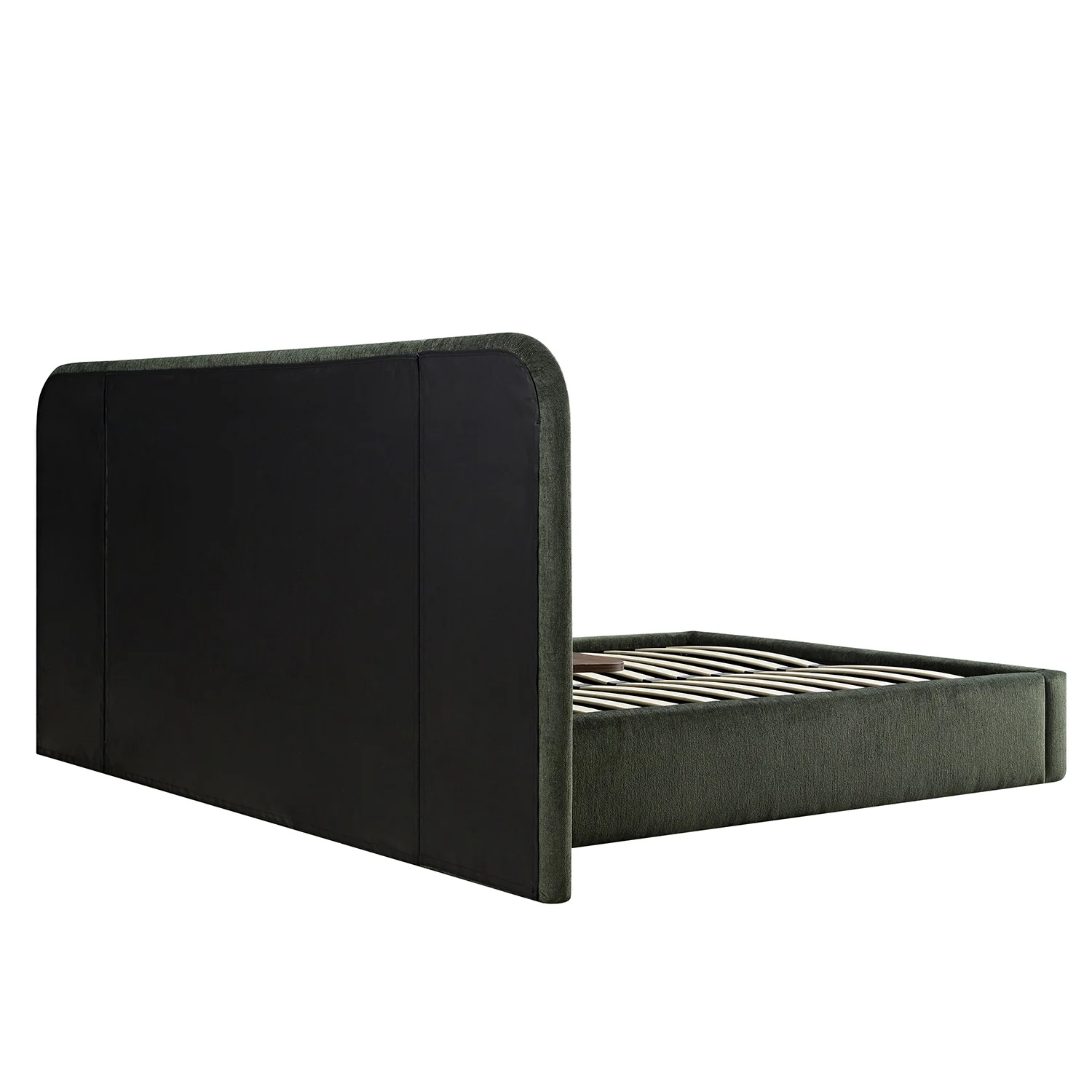 Della Extended Headboard Storage Bed, Moss Green Chenille - Image 17