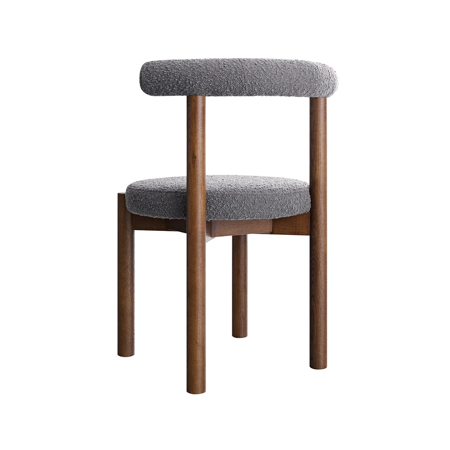 Demeter Dining Chair, Charcoal Boucle | Dark Walnut Frame - Image 11