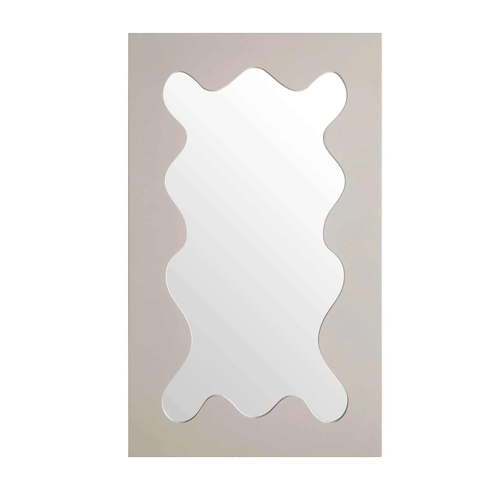 Destin Wave Mirror 100 x 60 cm, Taupe Gloss - Image 4