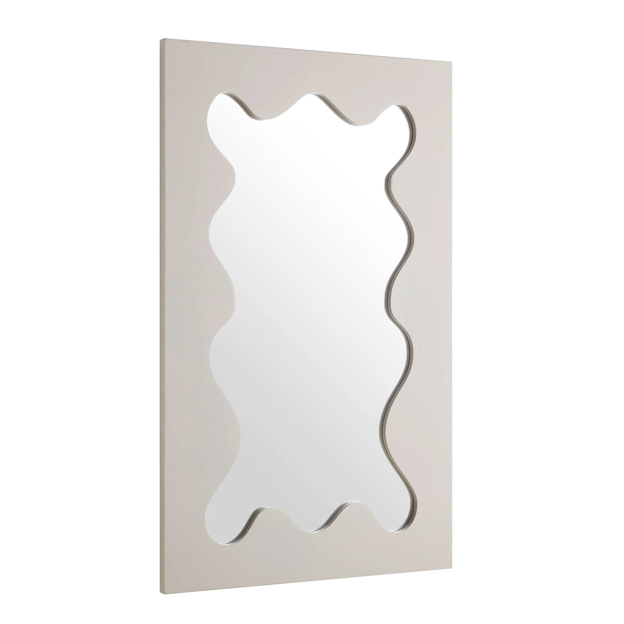 Destin Wave Mirror 100 x 60 cm, Taupe Gloss - Image 5