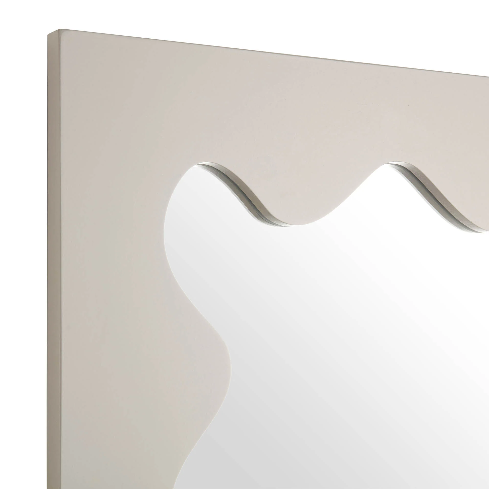 Destin Wave Mirror 100 x 60 cm, Taupe Gloss - Image 7