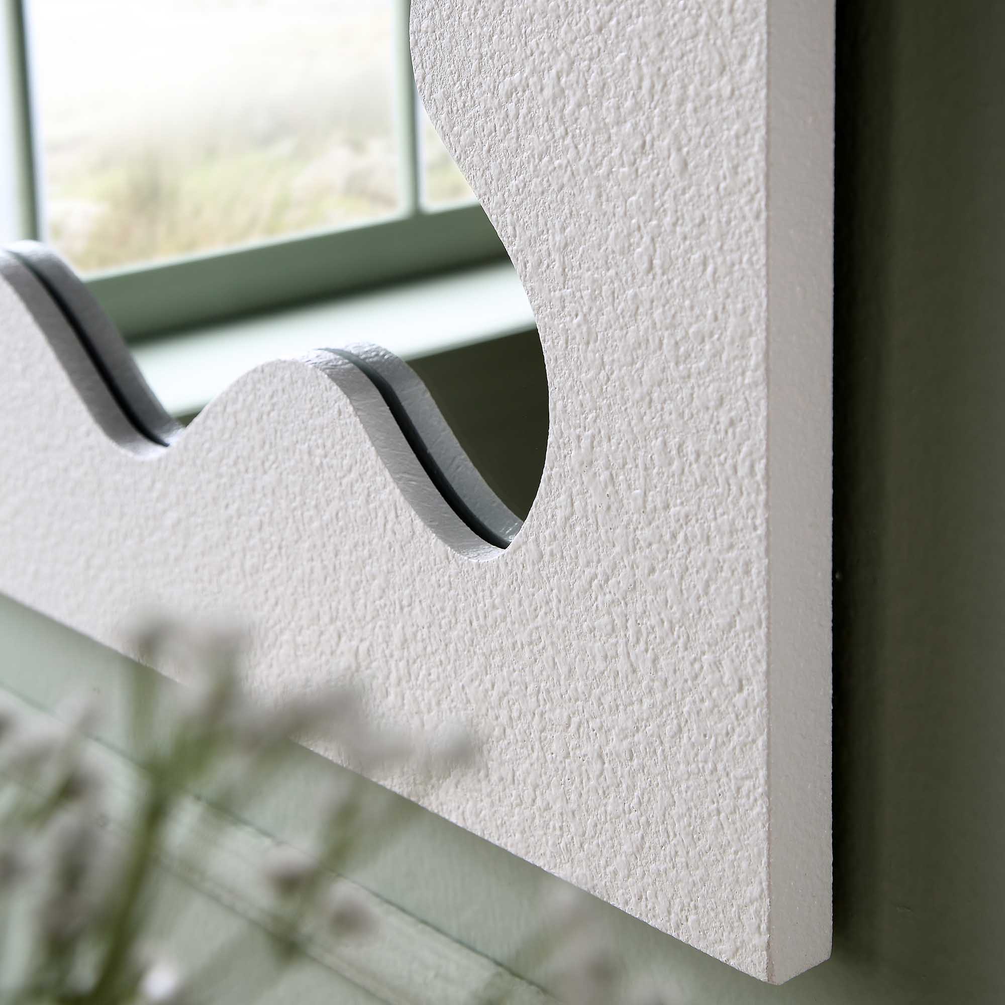 Destin Wave Mirror 100 x 60 cm, White Matte - Image 3