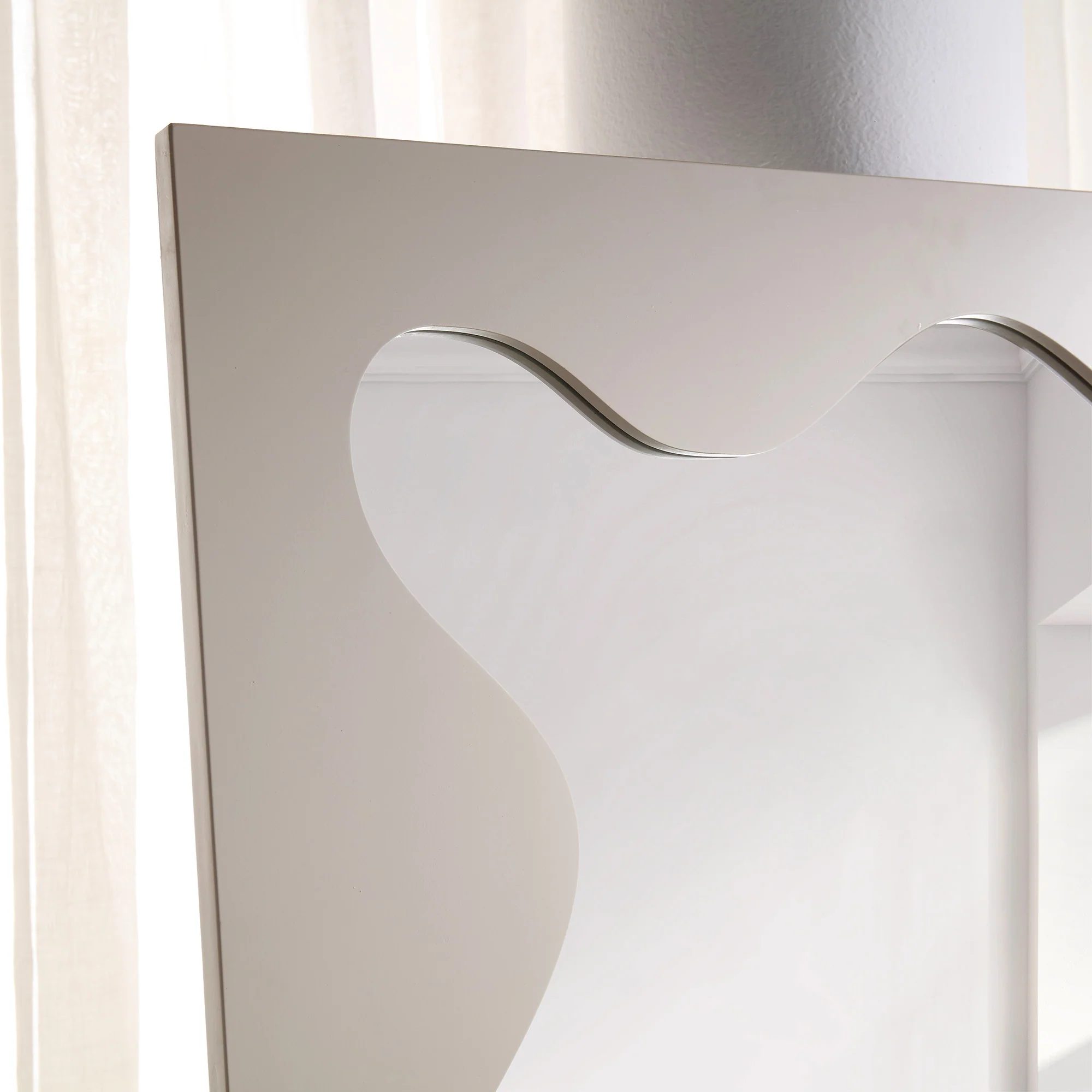 Destin Wave Mirror 160 x 70 cm, Taupe Gloss - Image 3