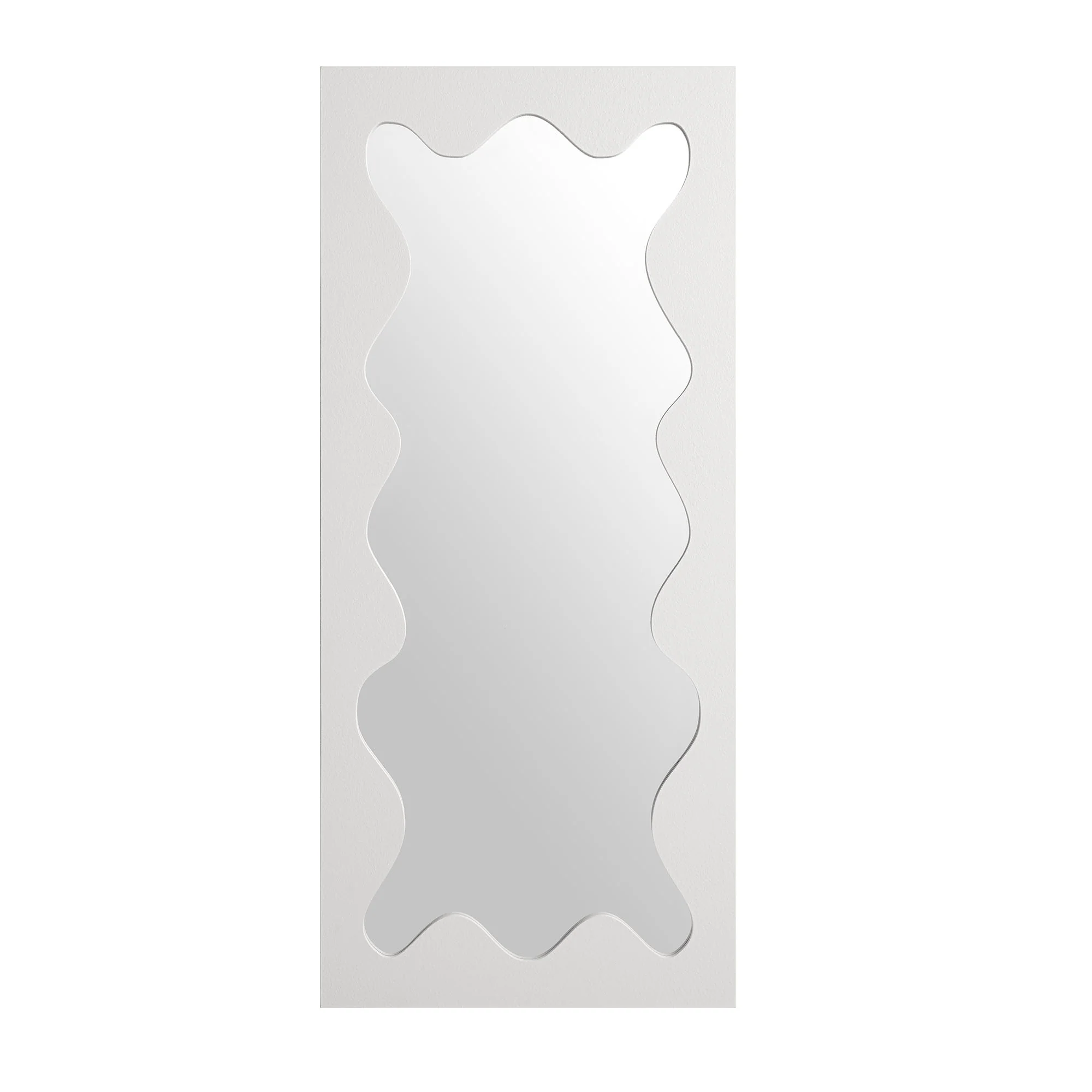 Destin Wave Mirror 160 x 70 cm, White Matte - Image 4