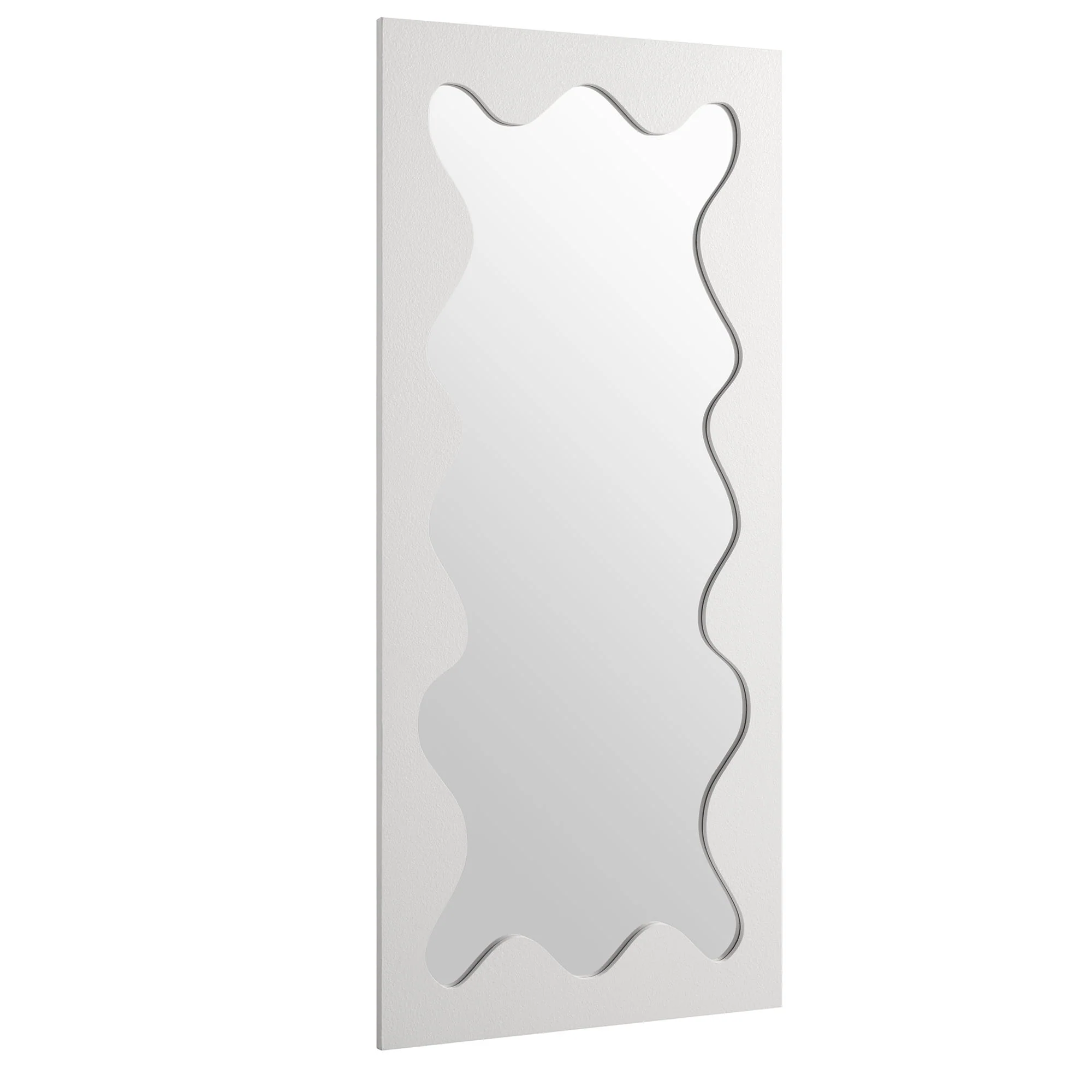 Destin Wave Mirror 160 x 70 cm, White Matte - Image 5