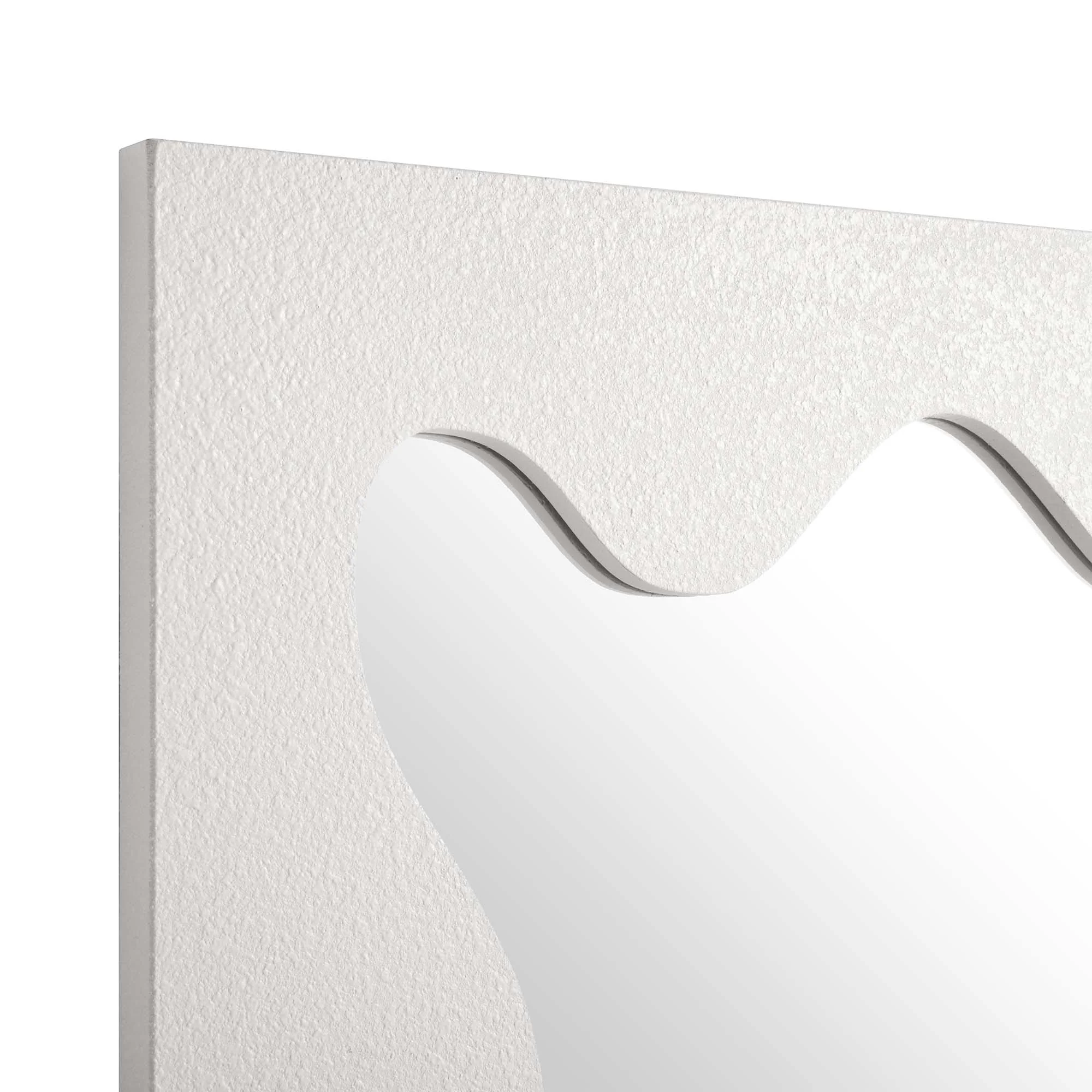 Destin Wave Mirror 160 x 70 cm, White Matte - Image 7