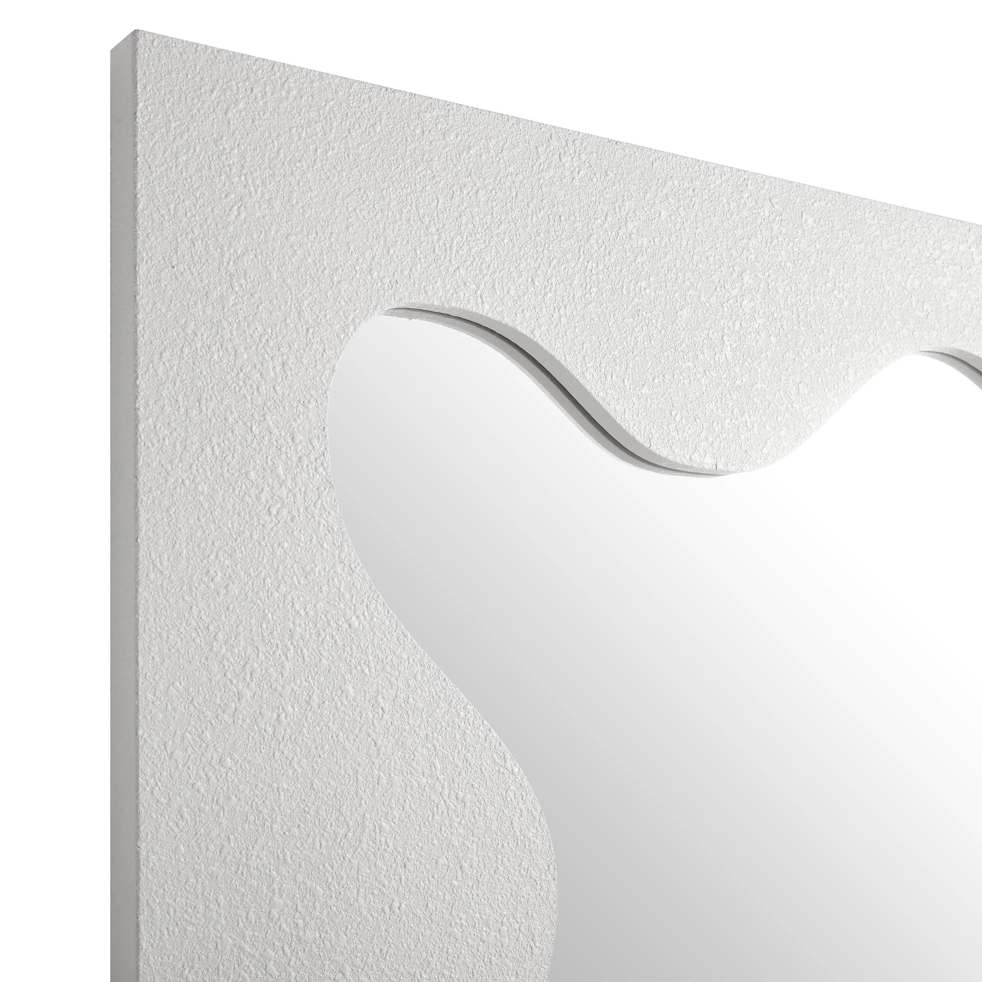 Destin Wave Mirror 180 x 100 cm, White Matte - Image 8