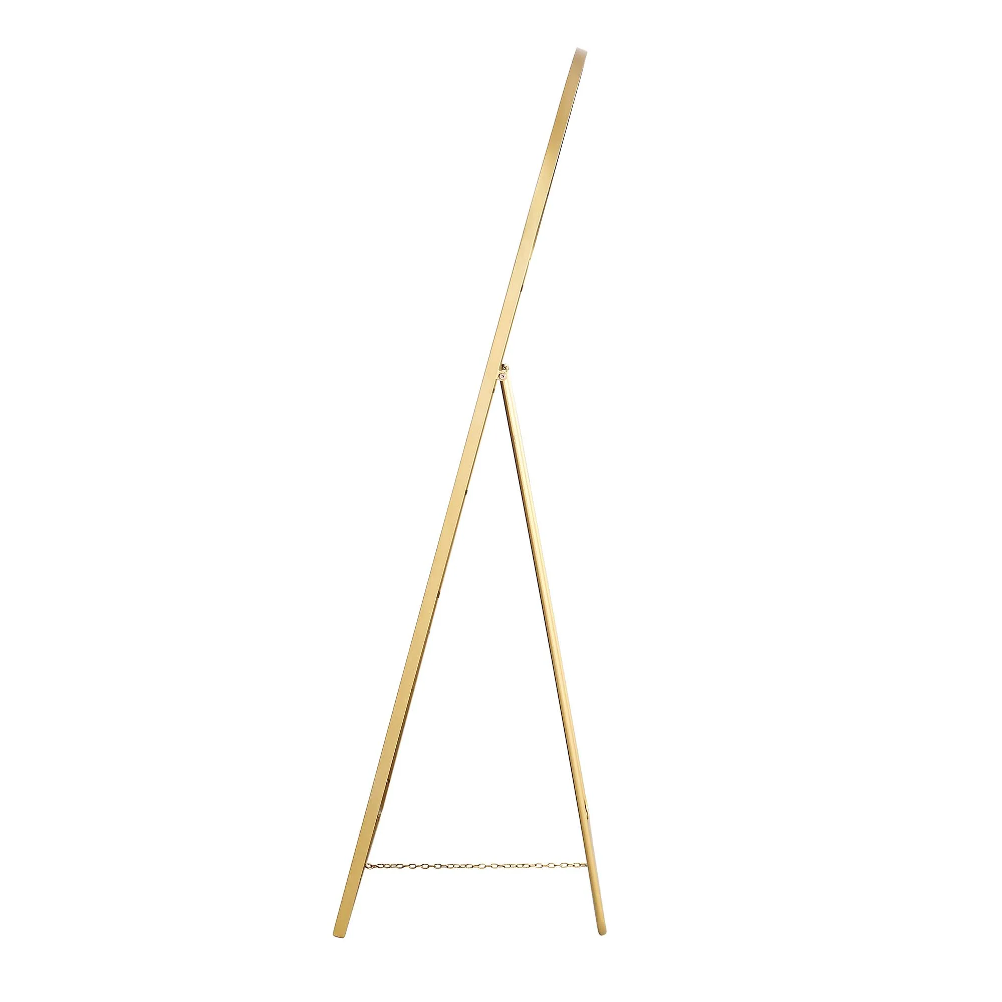 Dina Freestanding Arched Full Length Metal Frame Mirror 160 x 76 cm, Gold Effect - Image 6
