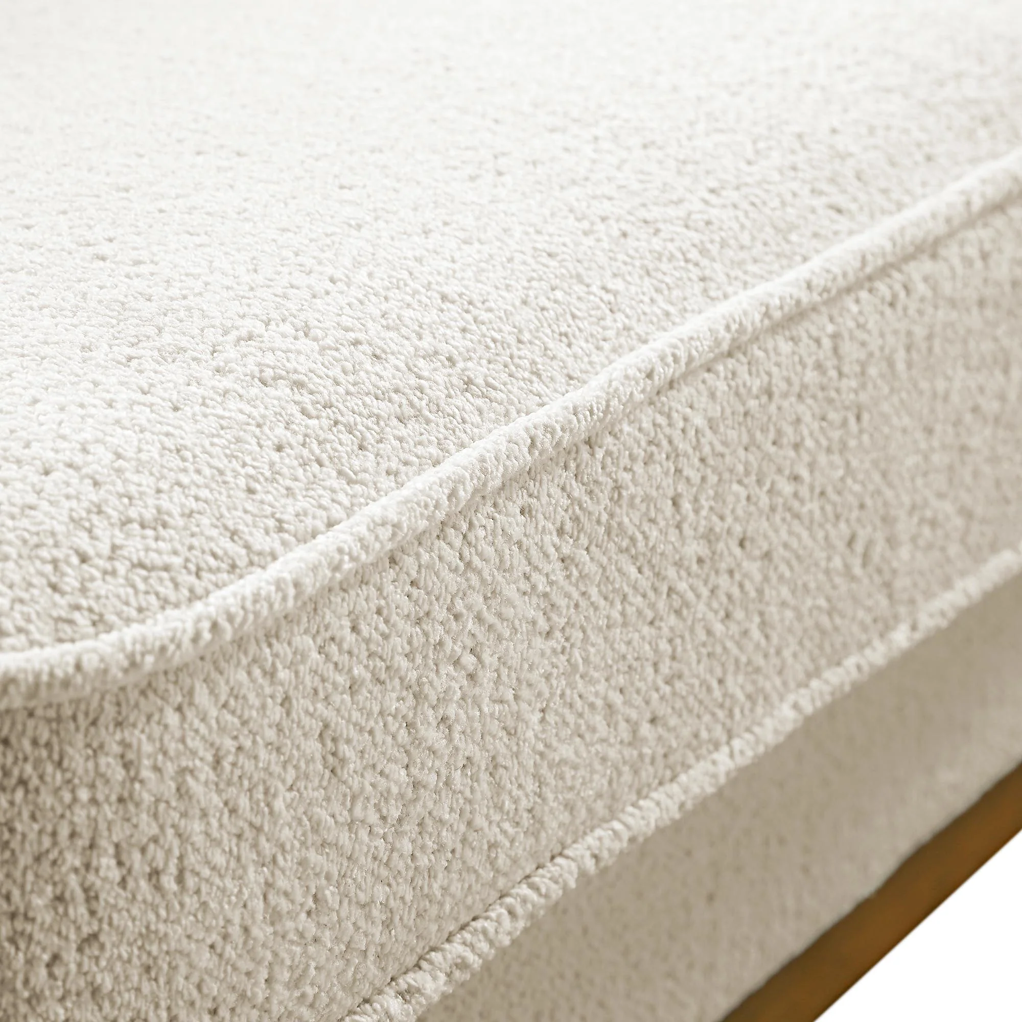 Dipley Beige Boucle Fabric Grande Corner Sofa - Image 15