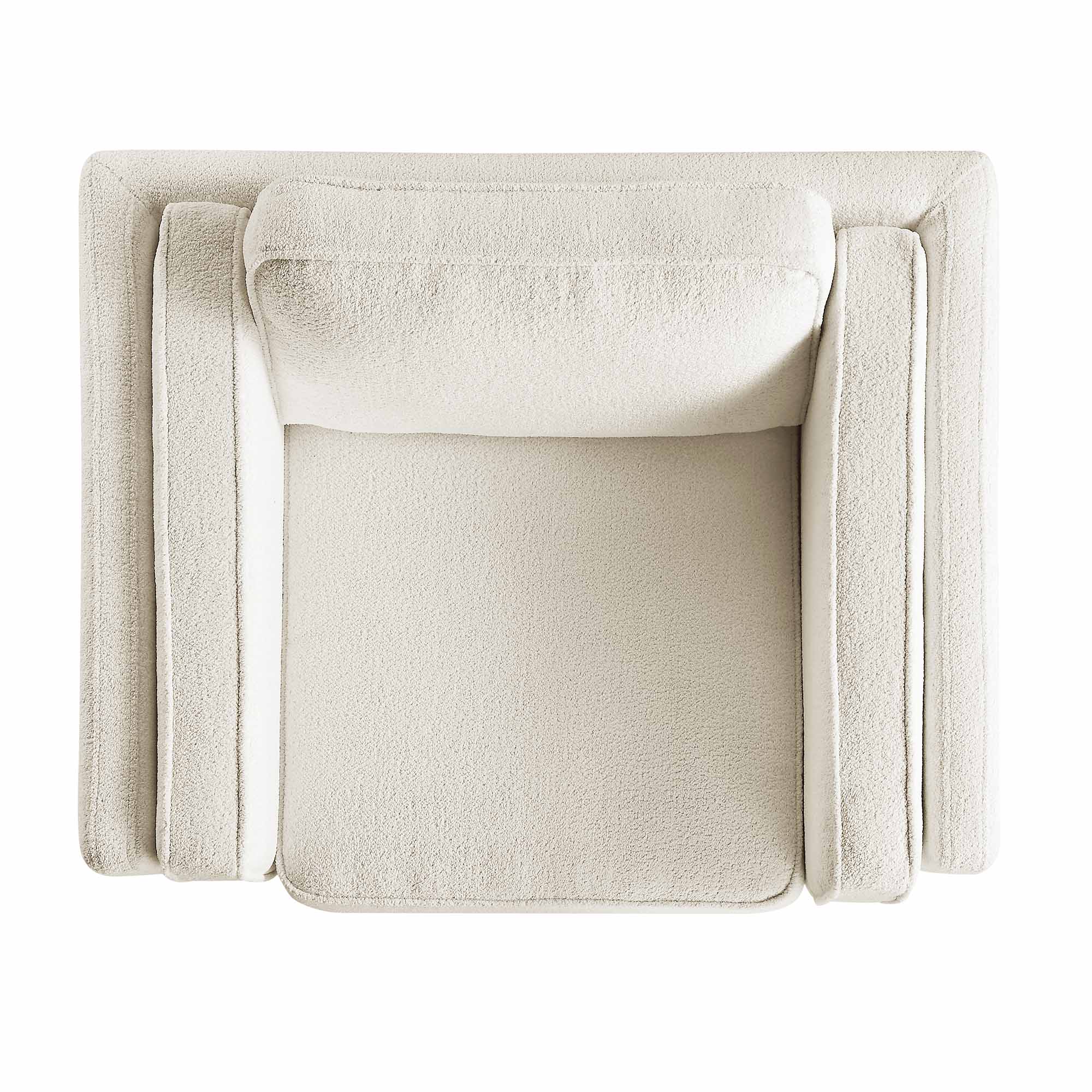 Dipley Beige Boucle Fabric Sofa, 1-Seater - Image 11