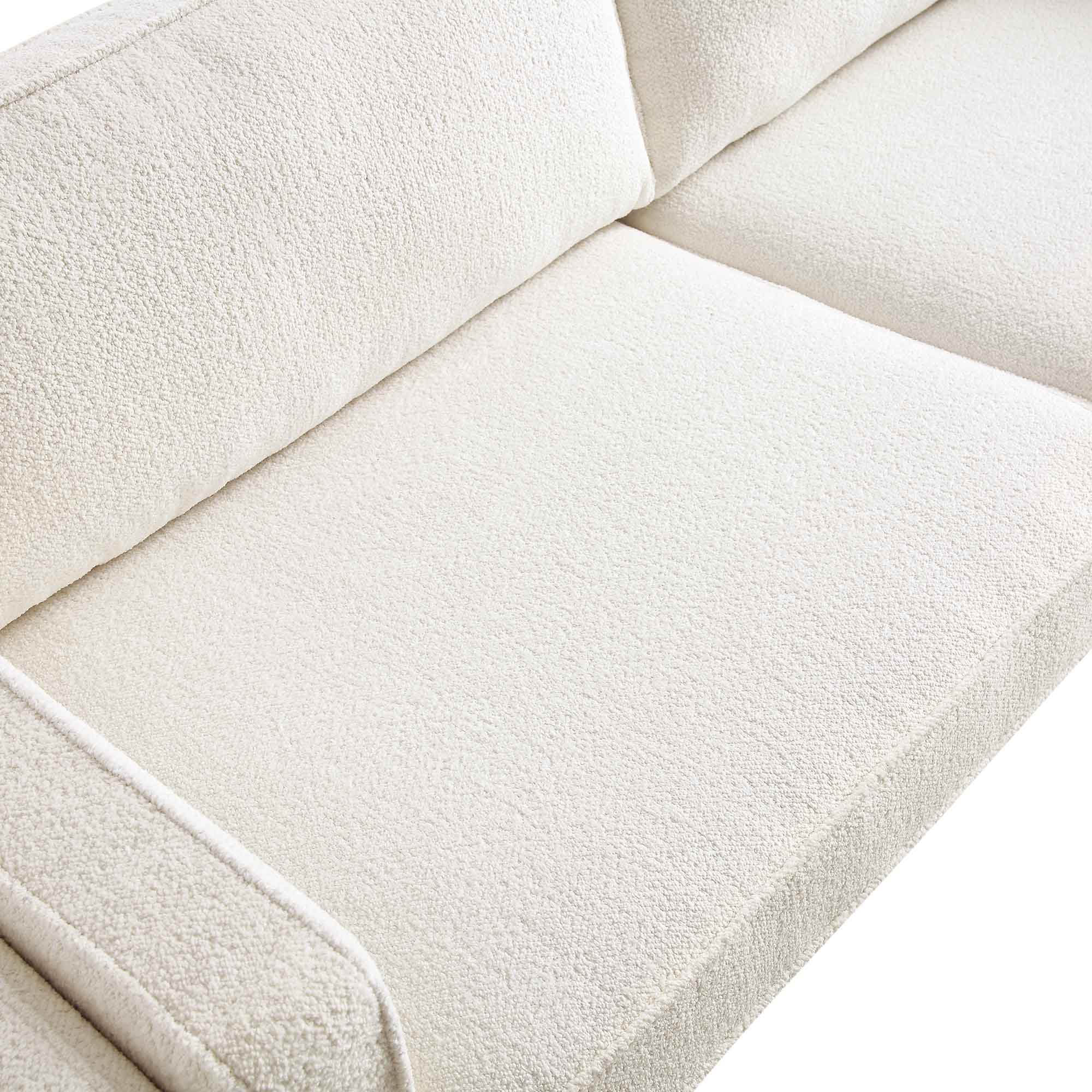Dipley Beige Boucle Fabric Sofa, 3-Seater - Image 10