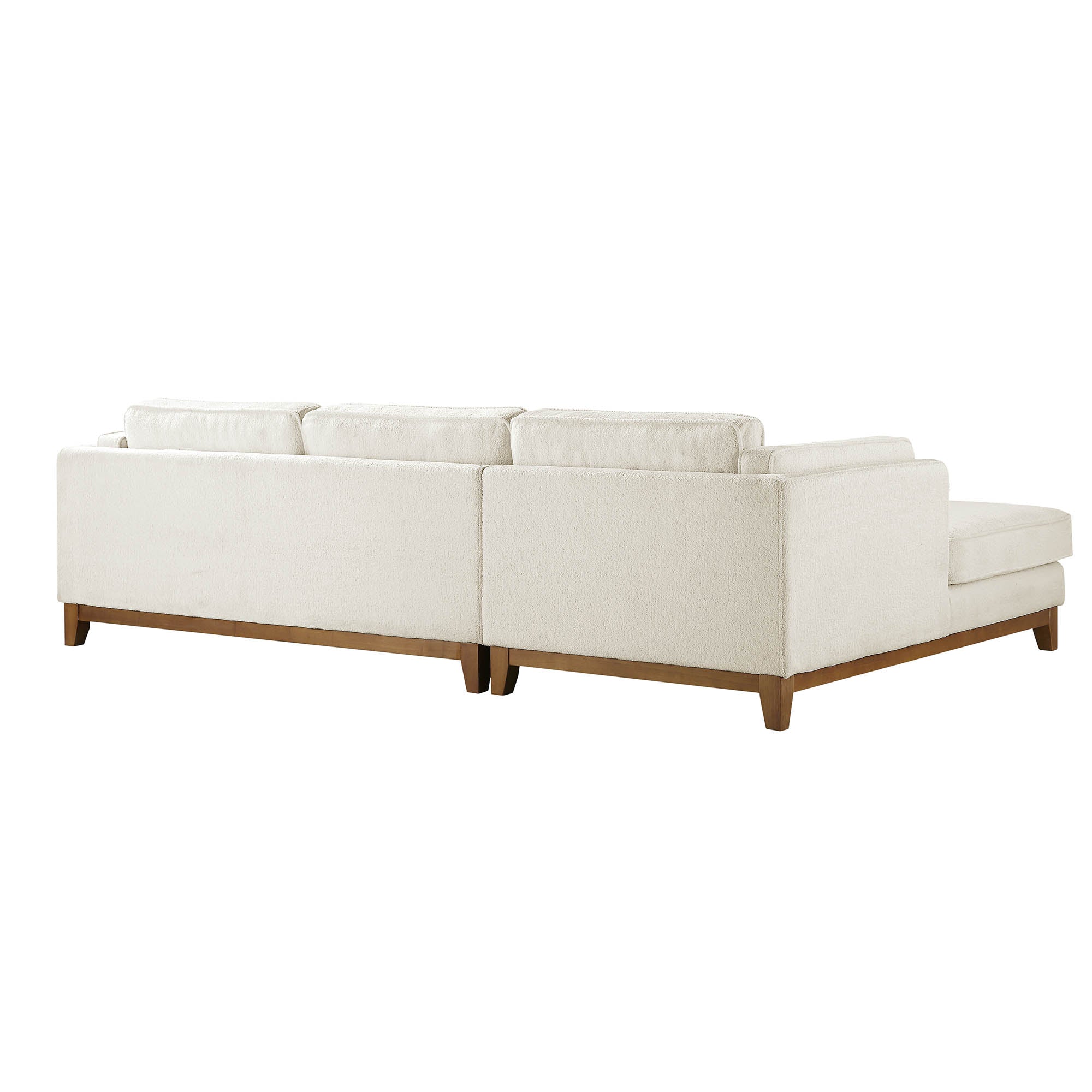 Dipley Beige Boucle Fabric Sofa, Grande Chaise Sofa Left Hand Facing - Image 11
