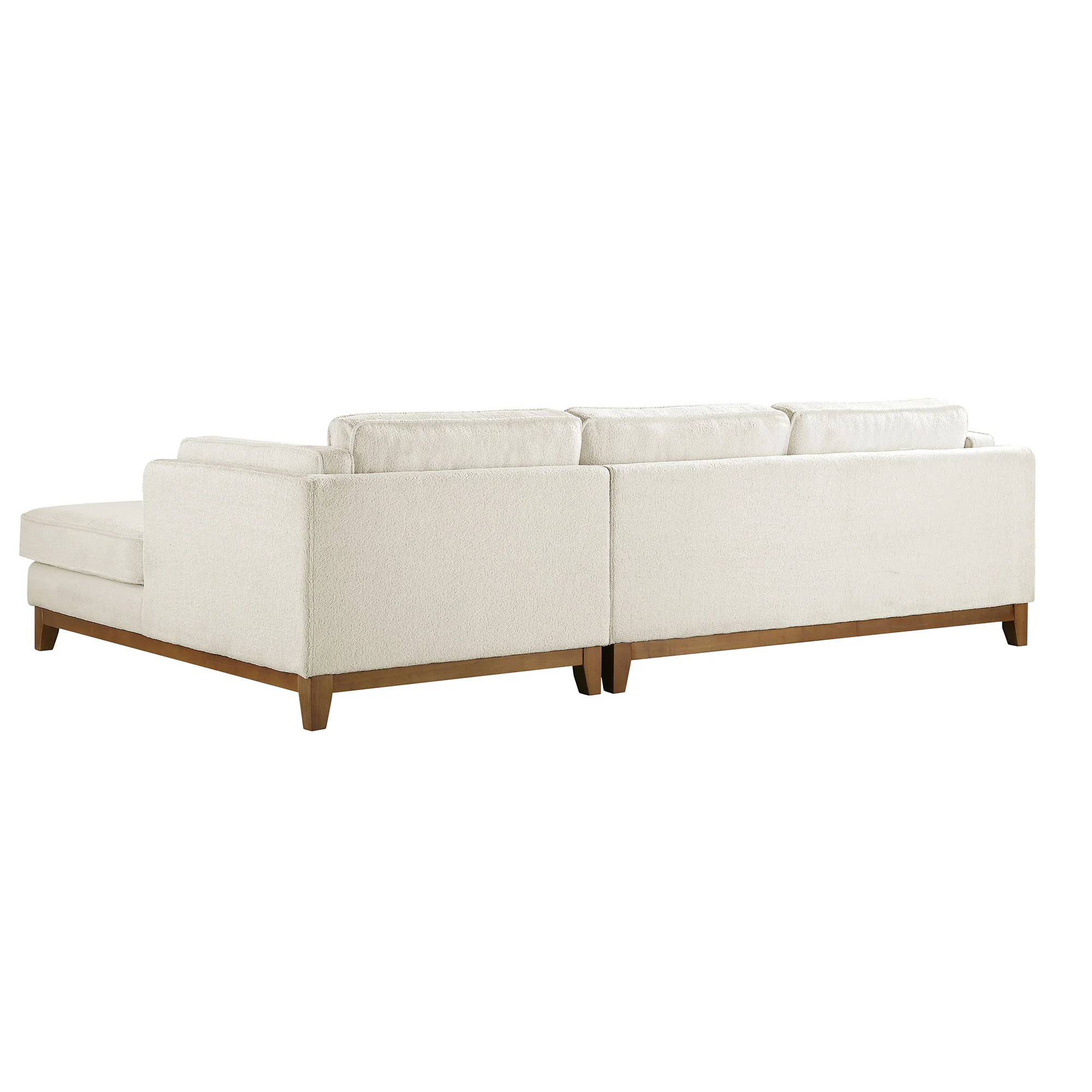 Dipley Beige Boucle Fabric Sofa, Grande Chaise Sofa Right Hand Facing - Image 11