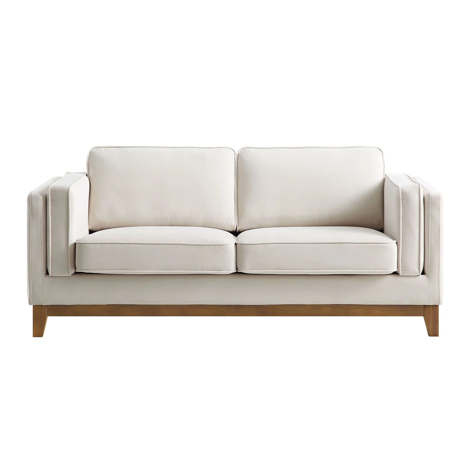 Dipley Champagne Velvet Sofa, 2-Seater - Image 4