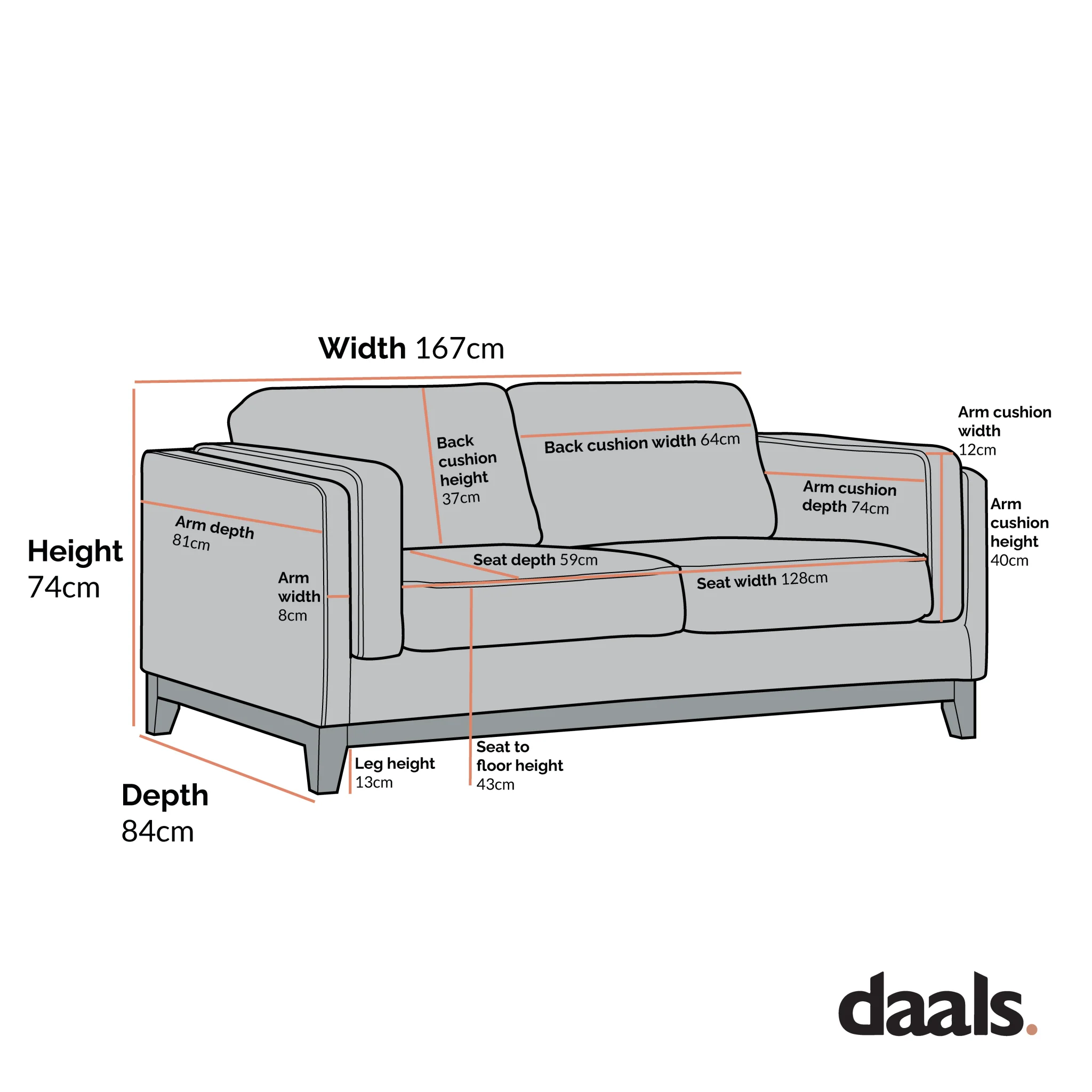 Dipley Champagne Velvet Sofa, 2-Seater - Image 6