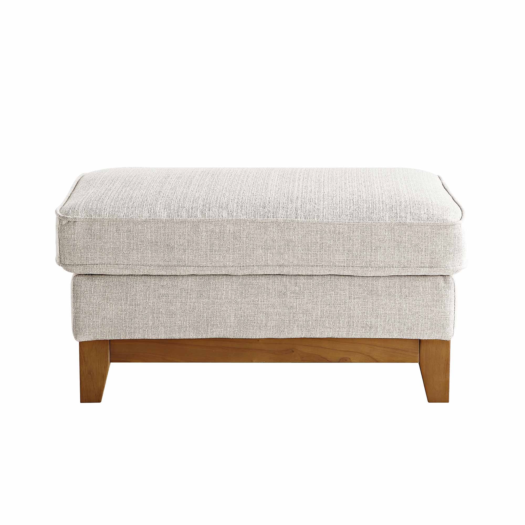 Dipley Oatmeal Fabric Storage Footstool - Image 5