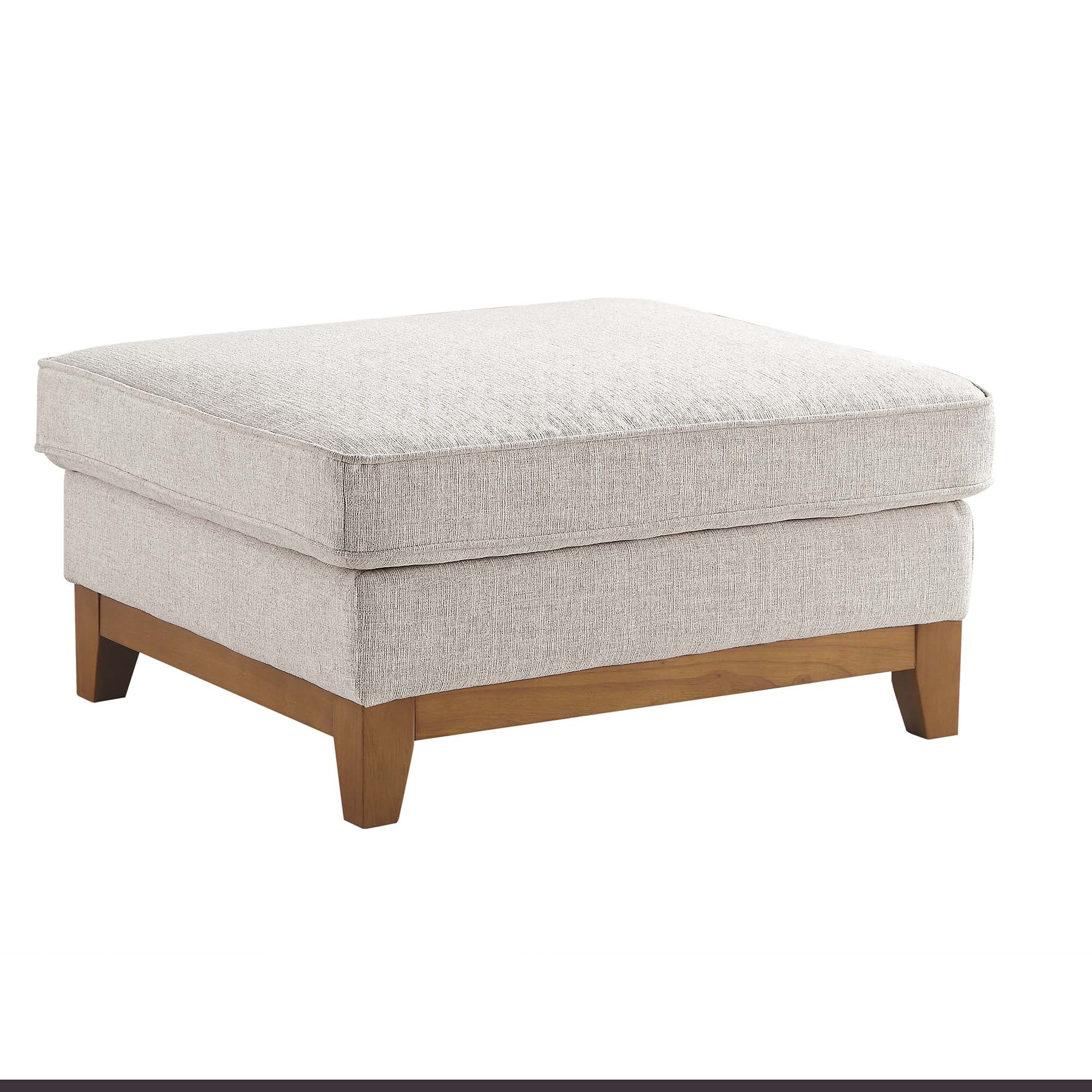 Dipley Oatmeal Fabric Storage Footstool - Image 6