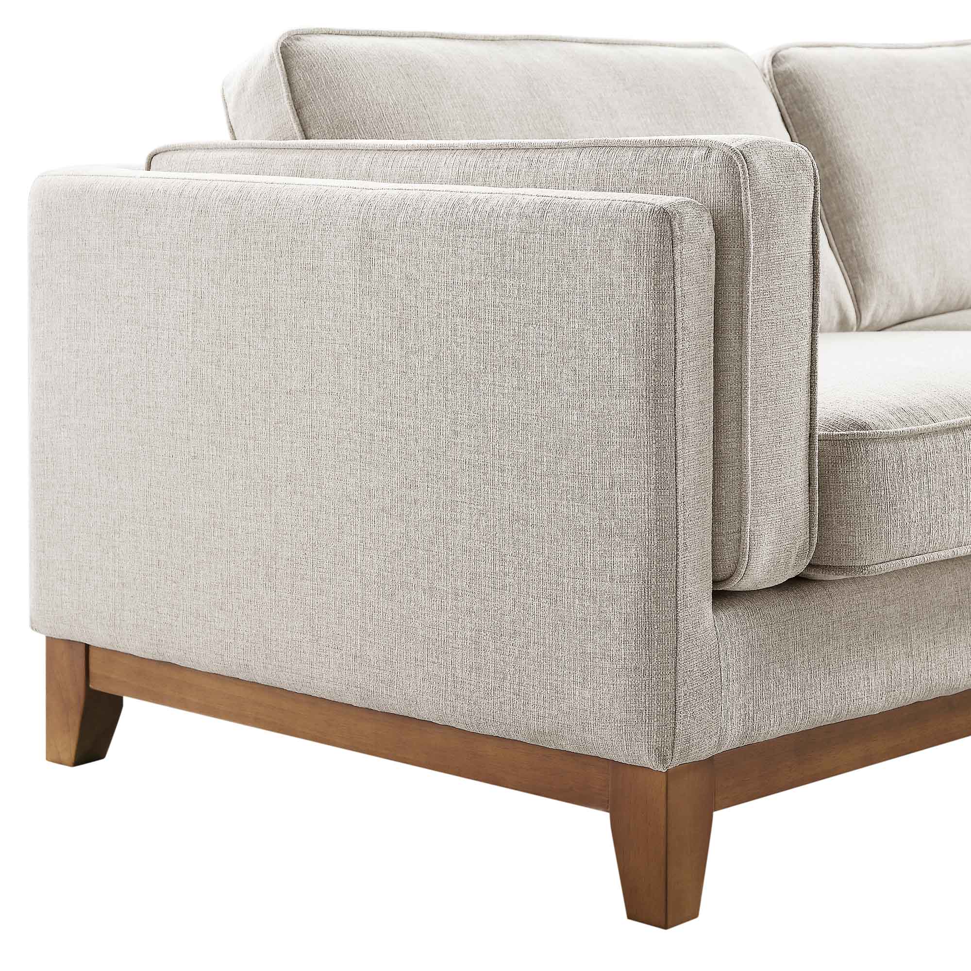 Dipley Oatmeal Woven Fabric Grande Corner Sofa - Image 11