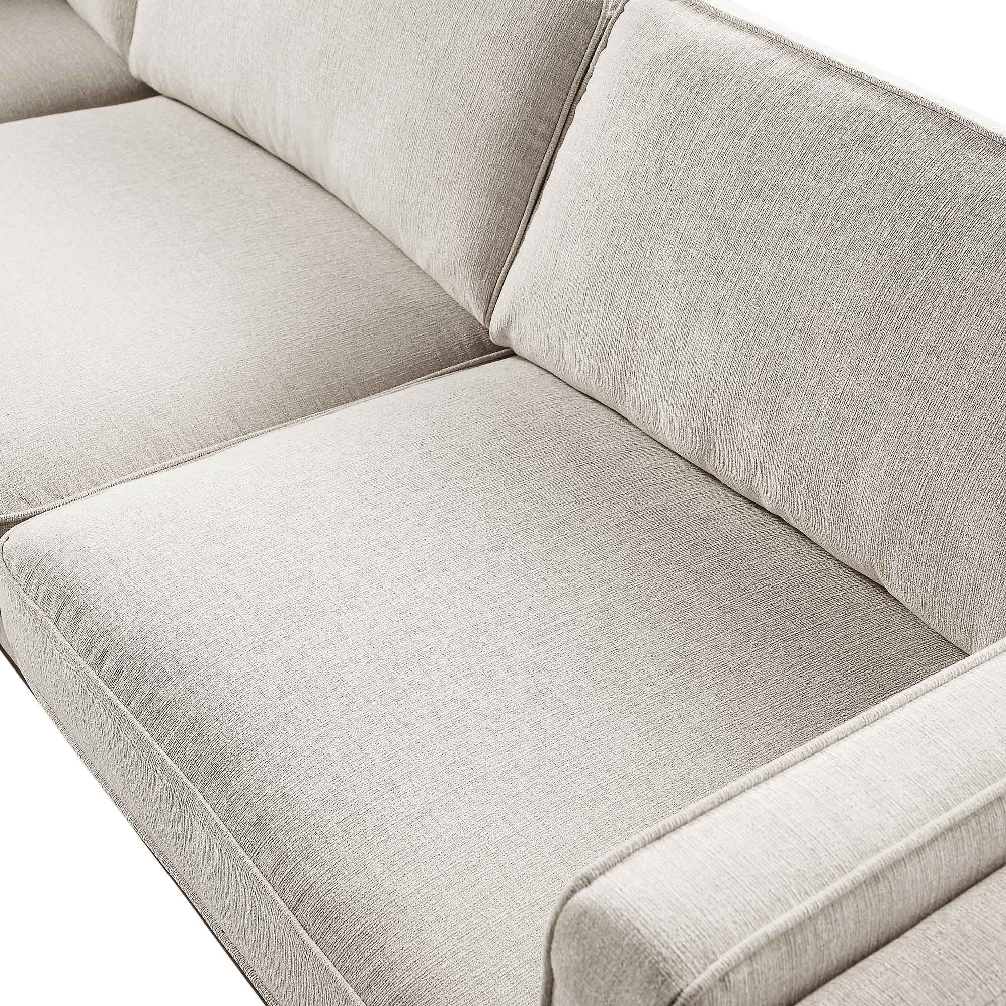Dipley Oatmeal Woven Fabric Grande Corner Sofa - Image 12