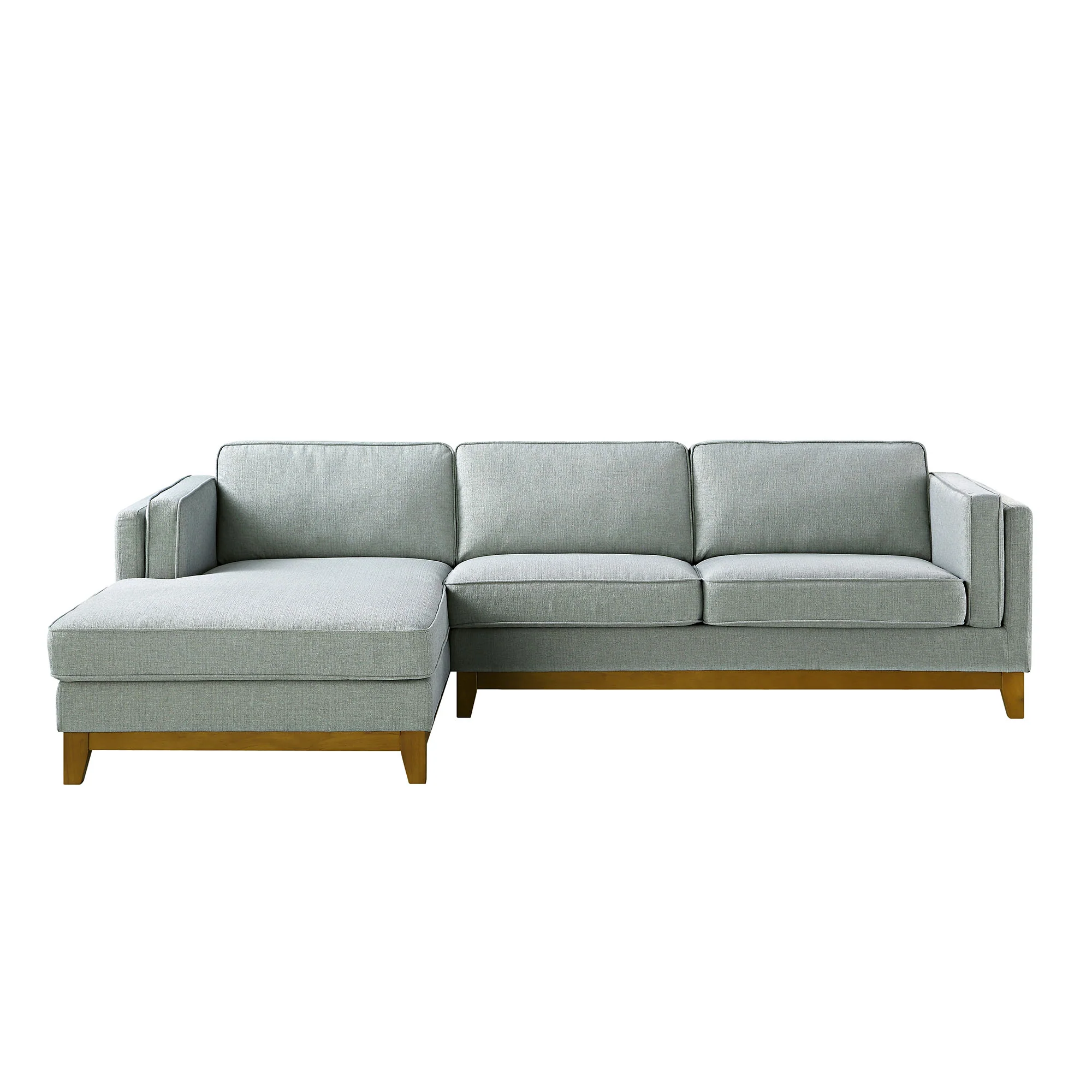 Dipley Sage Woven Fabric Sofa, Grande Chaise Sofa Left Hand Facing - Image 5