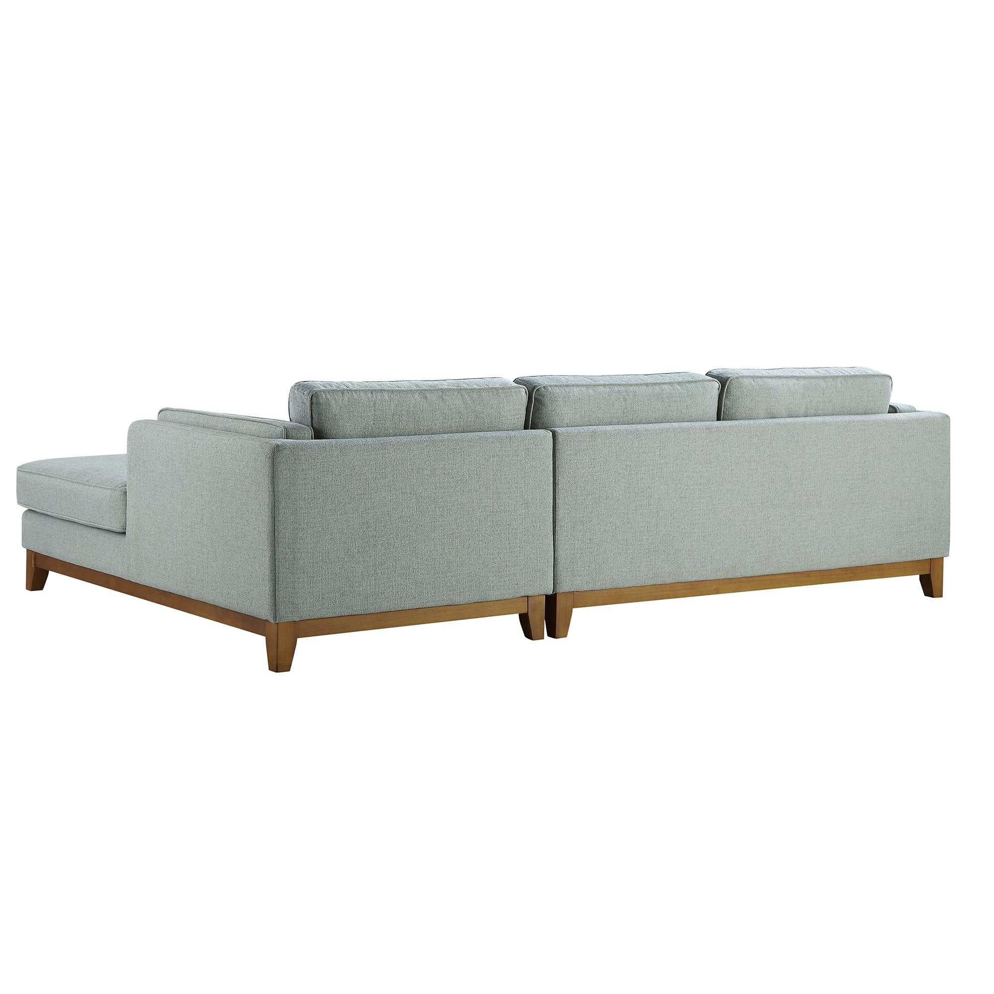 Dipley Sage Woven Fabric Sofa, Grande Chaise Sofa Right Hand Facing - Image 11