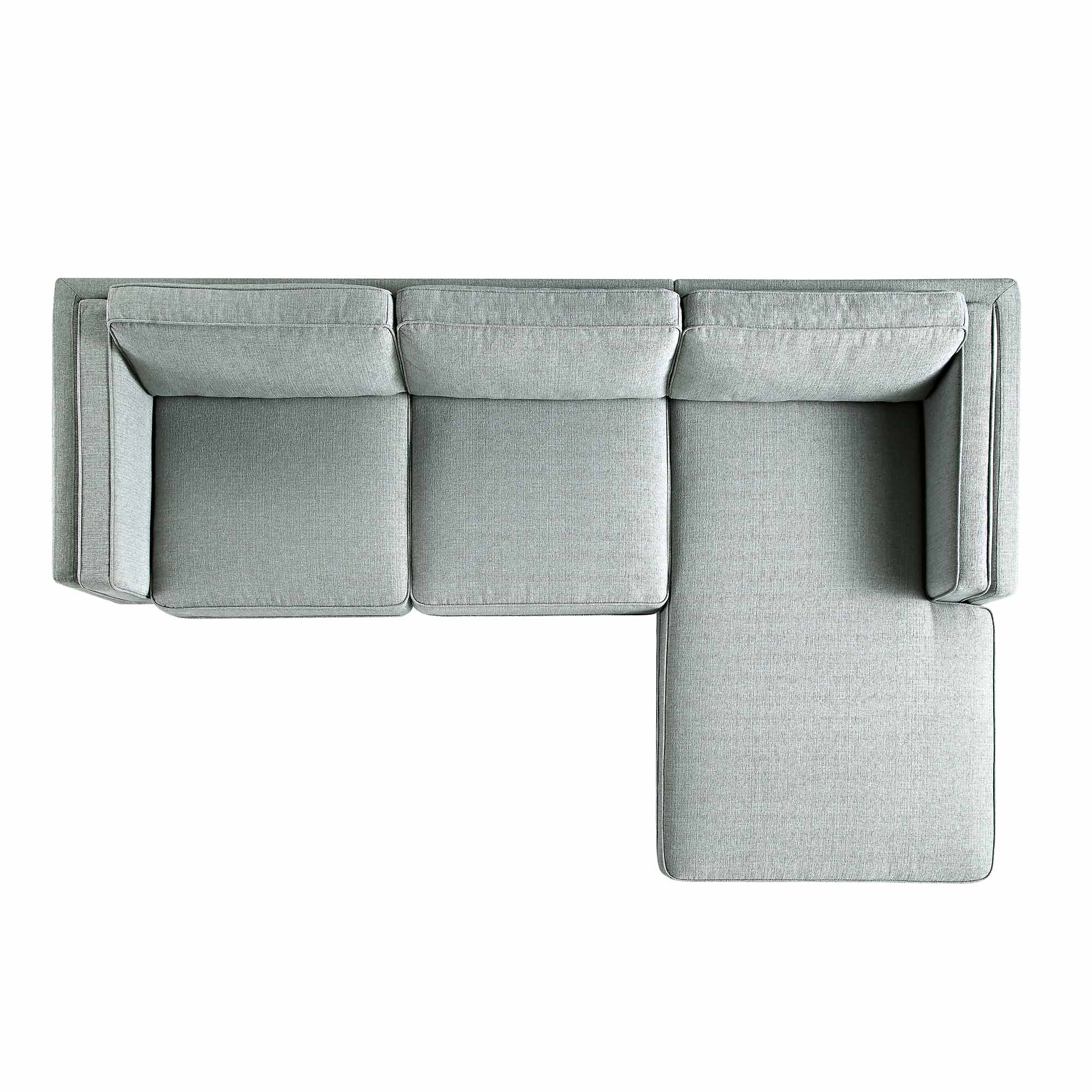 Dipley Sage Woven Fabric Sofa, Grande Chaise Sofa Right Hand Facing - Image 8