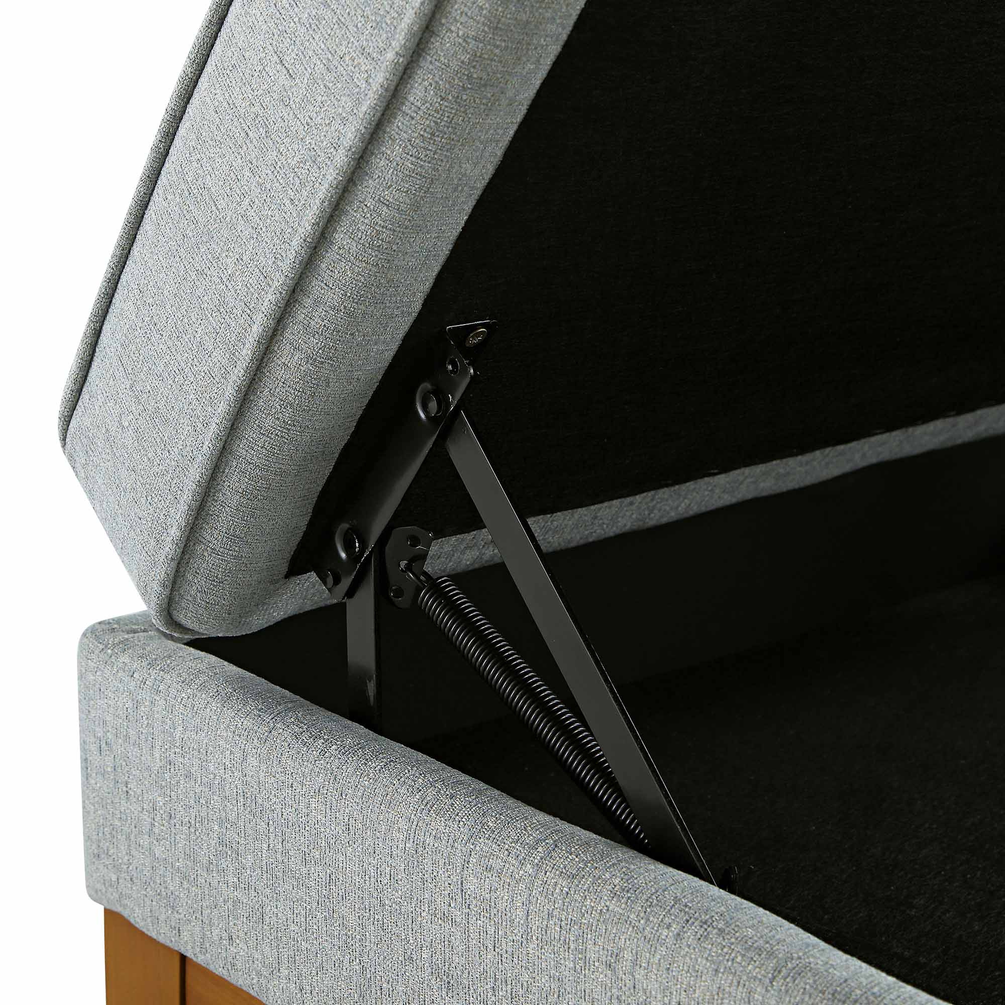 Dipley Sage Woven Fabric Storage Footstool - Image 12