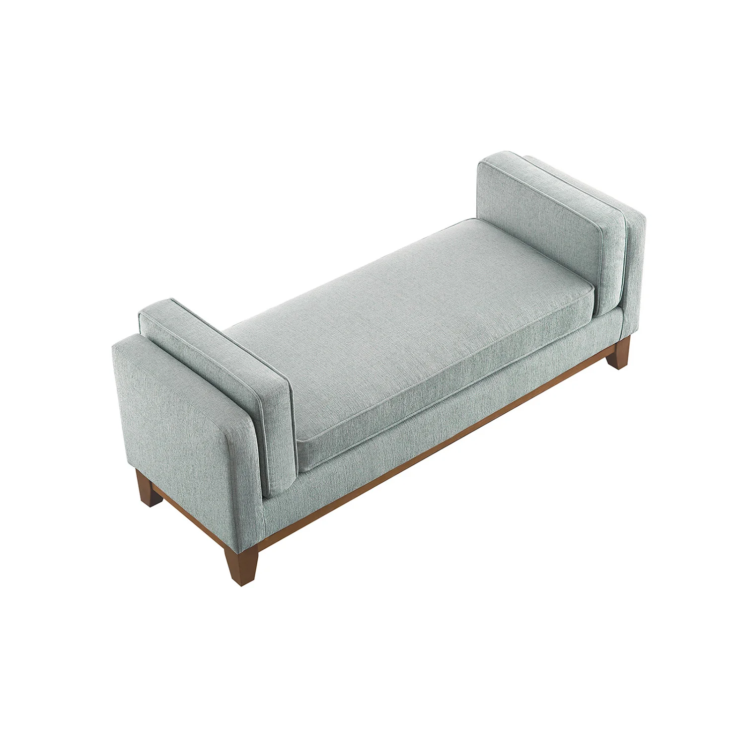 Dipley Sage Woven Fabric Upholstered Bench - Image 9