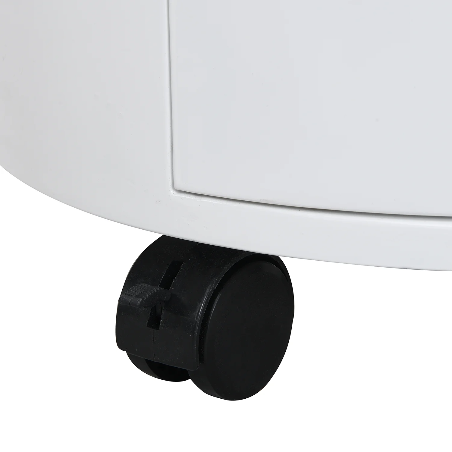 DOLIO Drum Chest Bedside Table, Barrel Side Table with Drawers High Gloss White 2 Drawer - Image 8