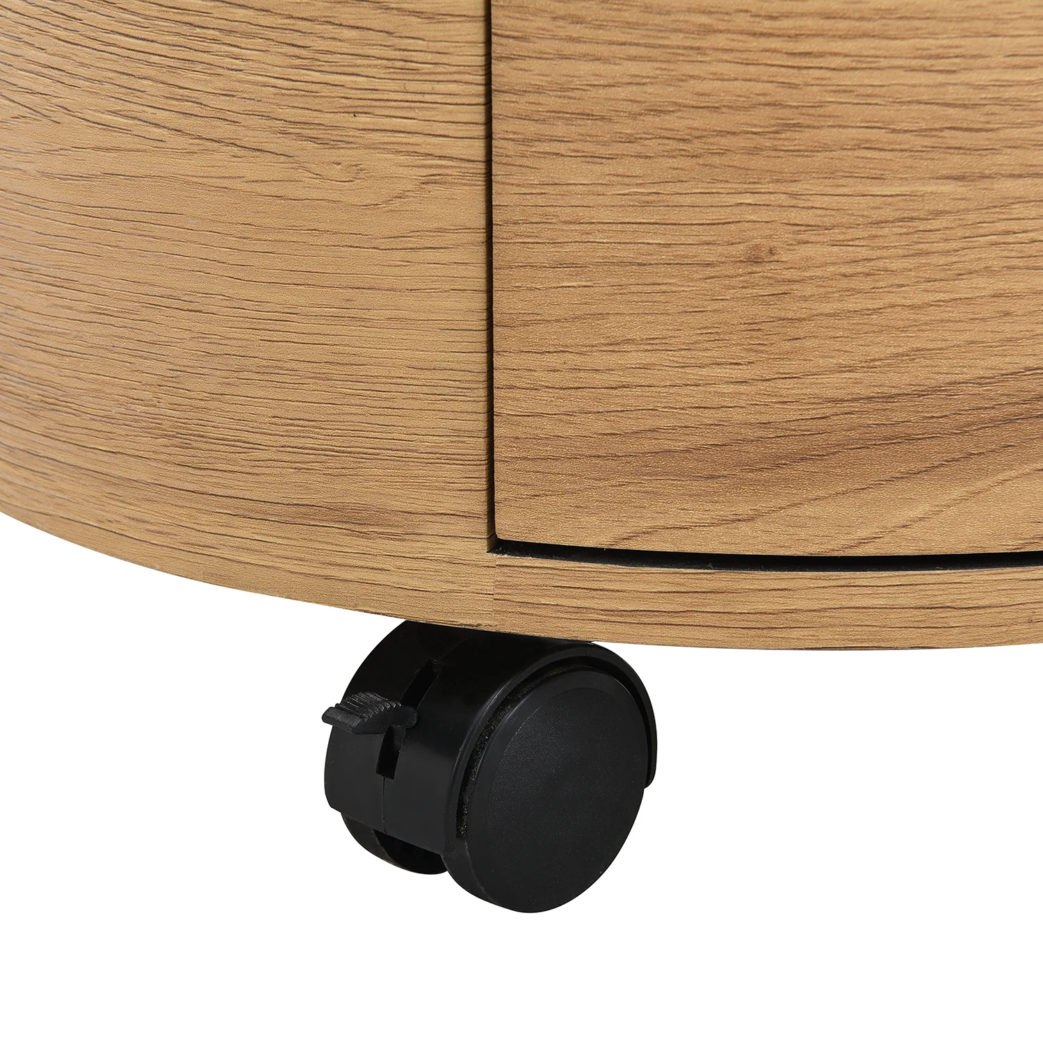 DOLIO Drum Chest Bedside Table, Barrel Side Table with Drawers Oak 2 Drawer - Image 9