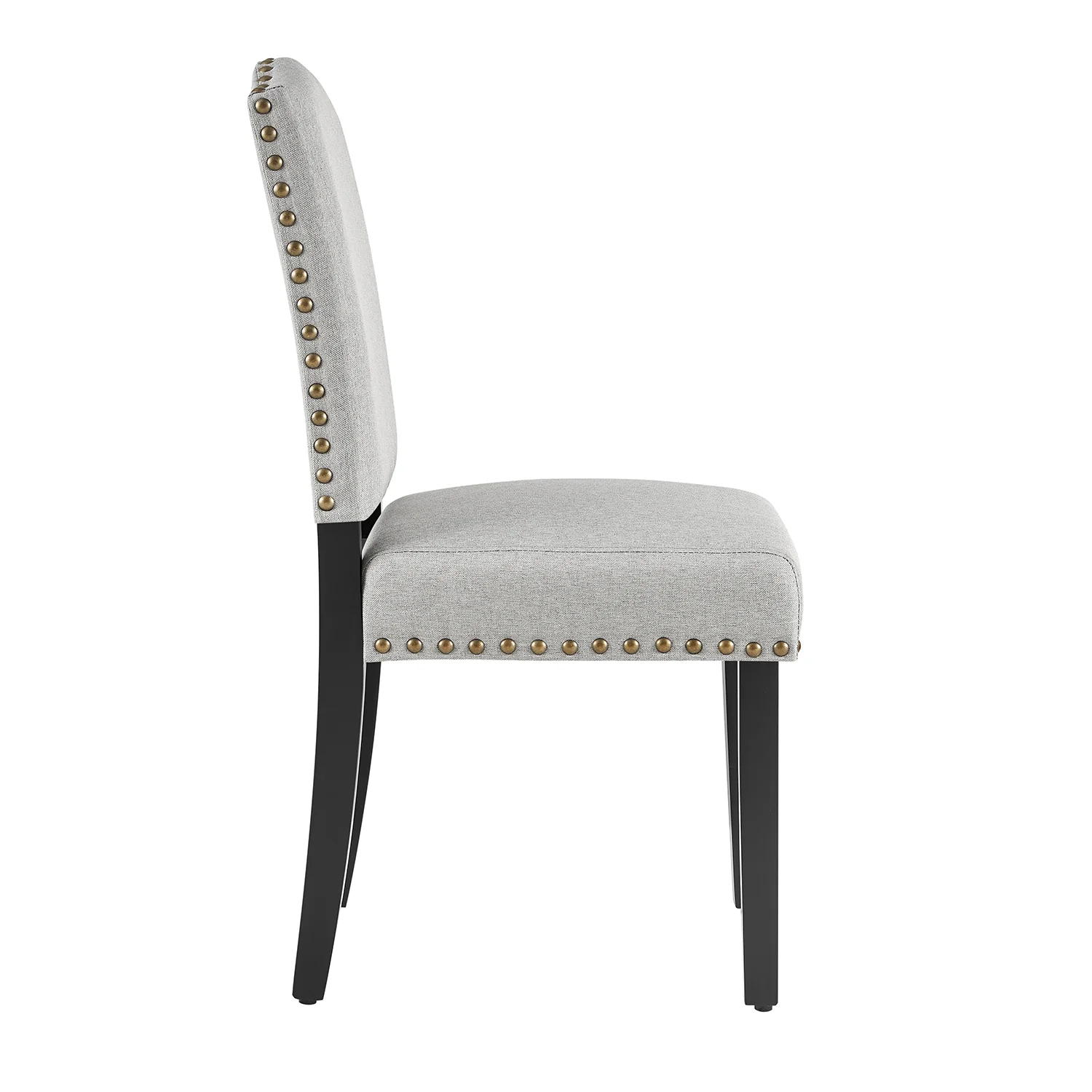 Draycott Set of 2 Grey Fabric Dining Chairs - Image 6