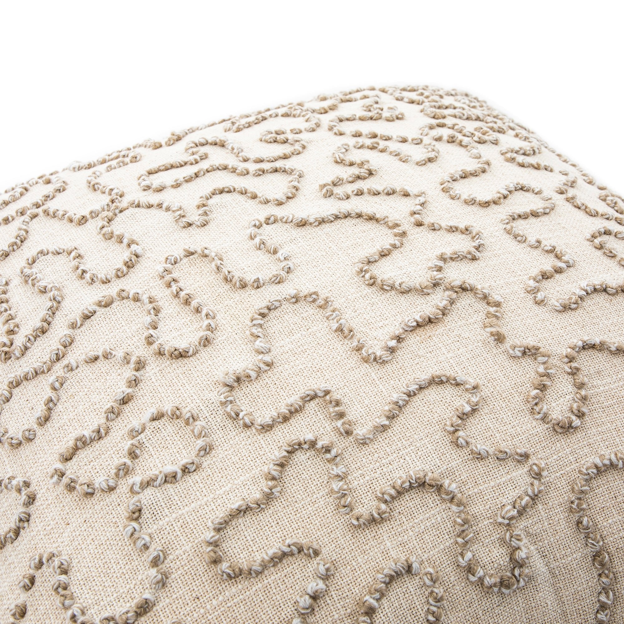 Dulcie Cream Wool French Knot Cushion - Image 2