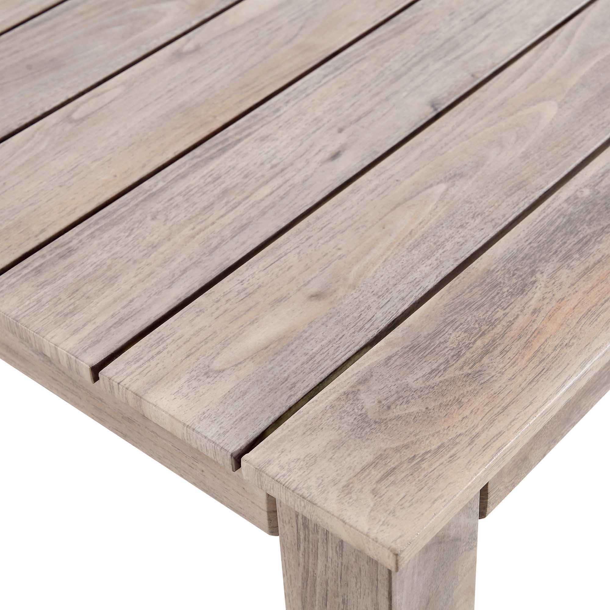 Earlswood Aluminium Washed Wood Effect Dining Set with Bench - Image 12