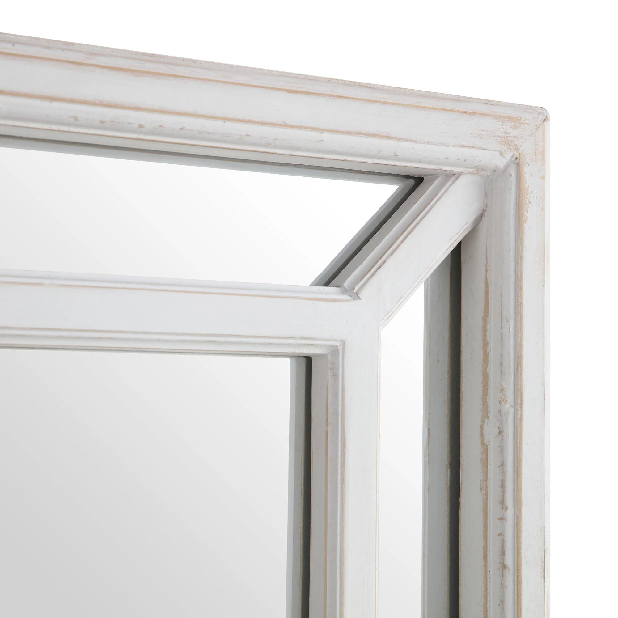 Edgeworth Washed White Full Length Wooden Frame Window Mirror 160 x 60 cm - Image 7
