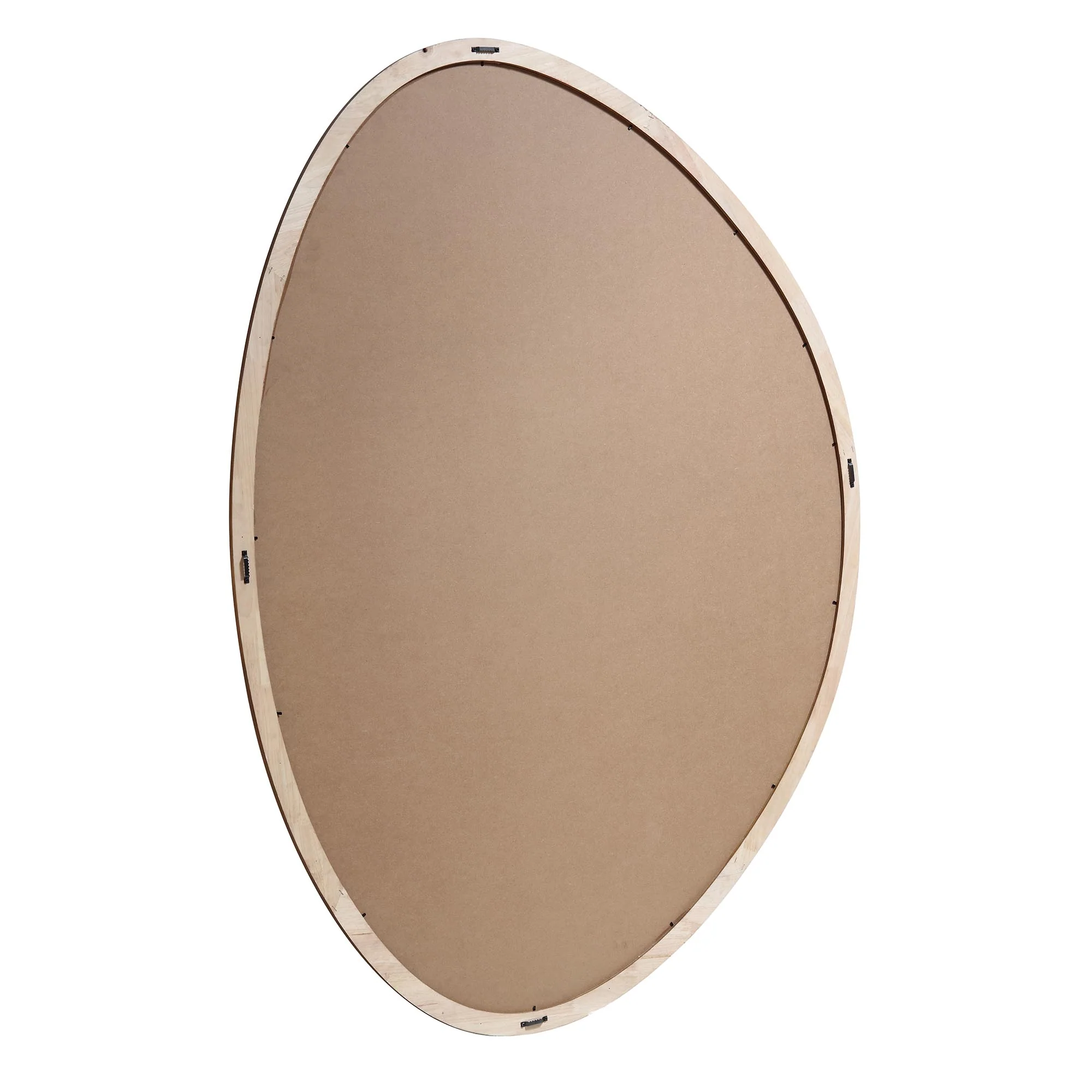 Edo Irregular Pebble Large Wooden Mirror 160 x 120 cm, Walnut - Image 5