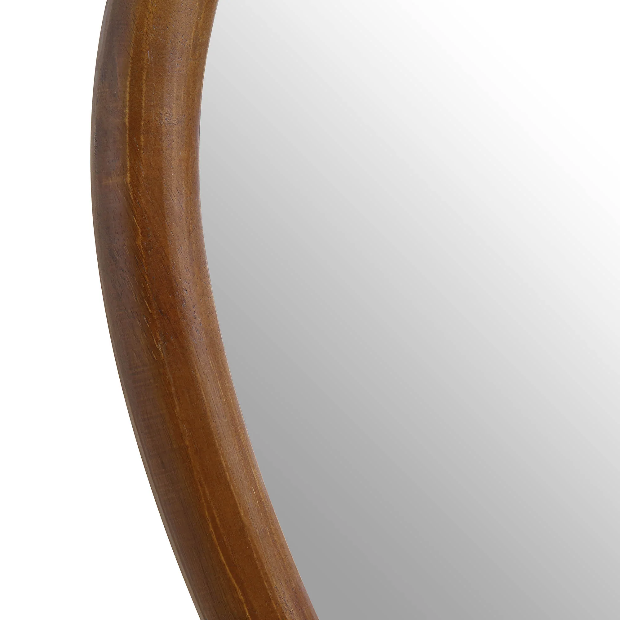Edo Irregular Pebble Large Wooden Mirror 160 x 120 cm, Walnut - Image 7