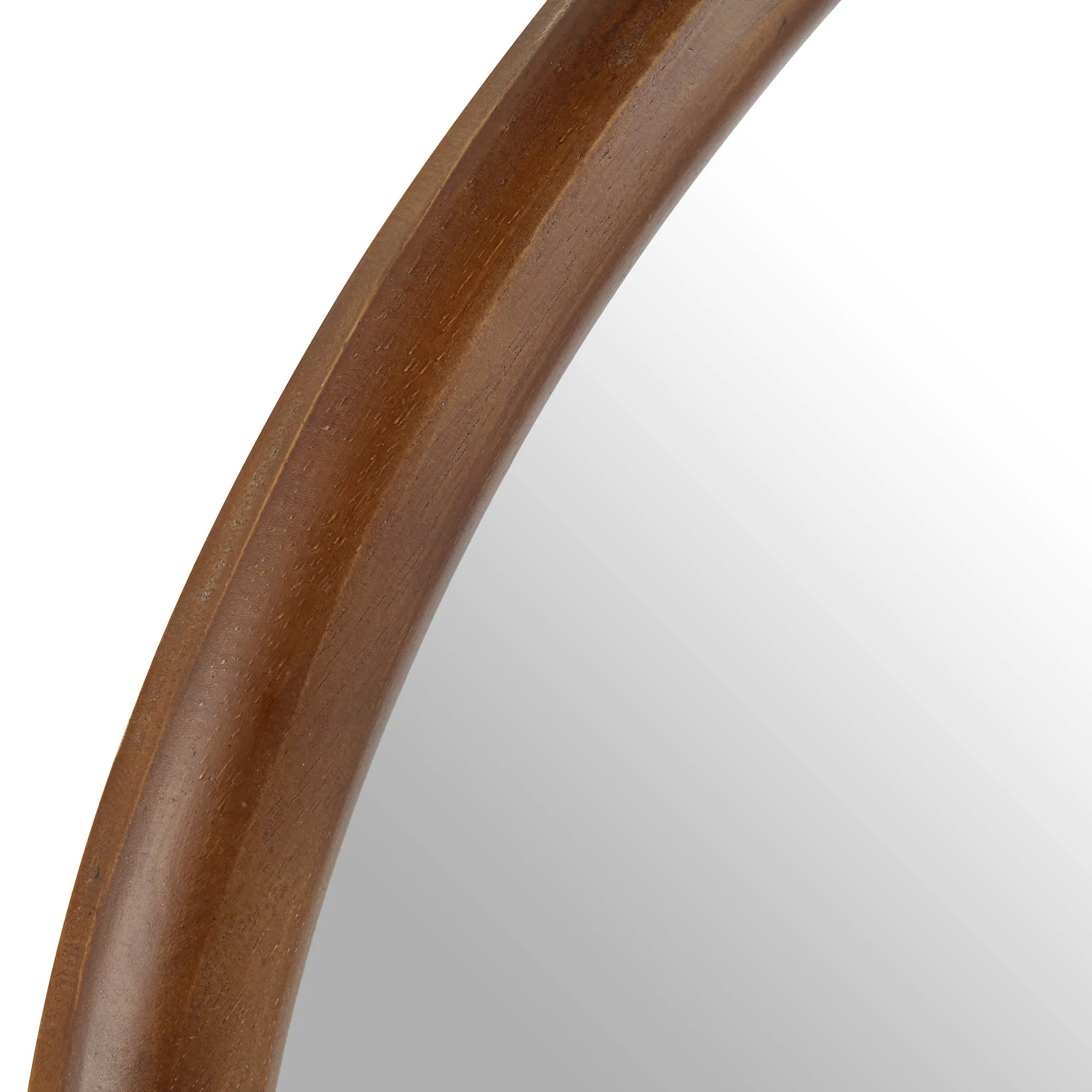 Edo Irregular Pebble Wall Wooden Mirror 100 x 76 cm, Walnut - Image 6