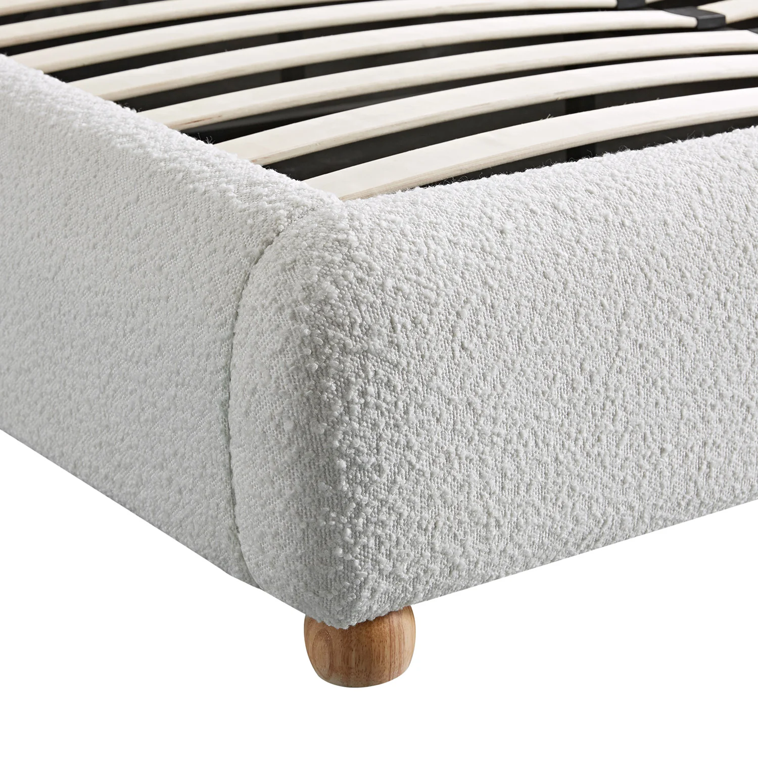Egerie Extended Headboard Ottoman Storage Bed, Beige Boucle - Image 21
