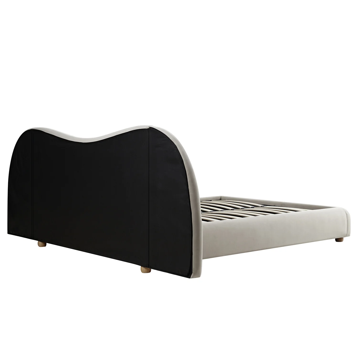 Egerie Extended Headboard Ottoman Storage Bed, Champagne Velvet - Image 8