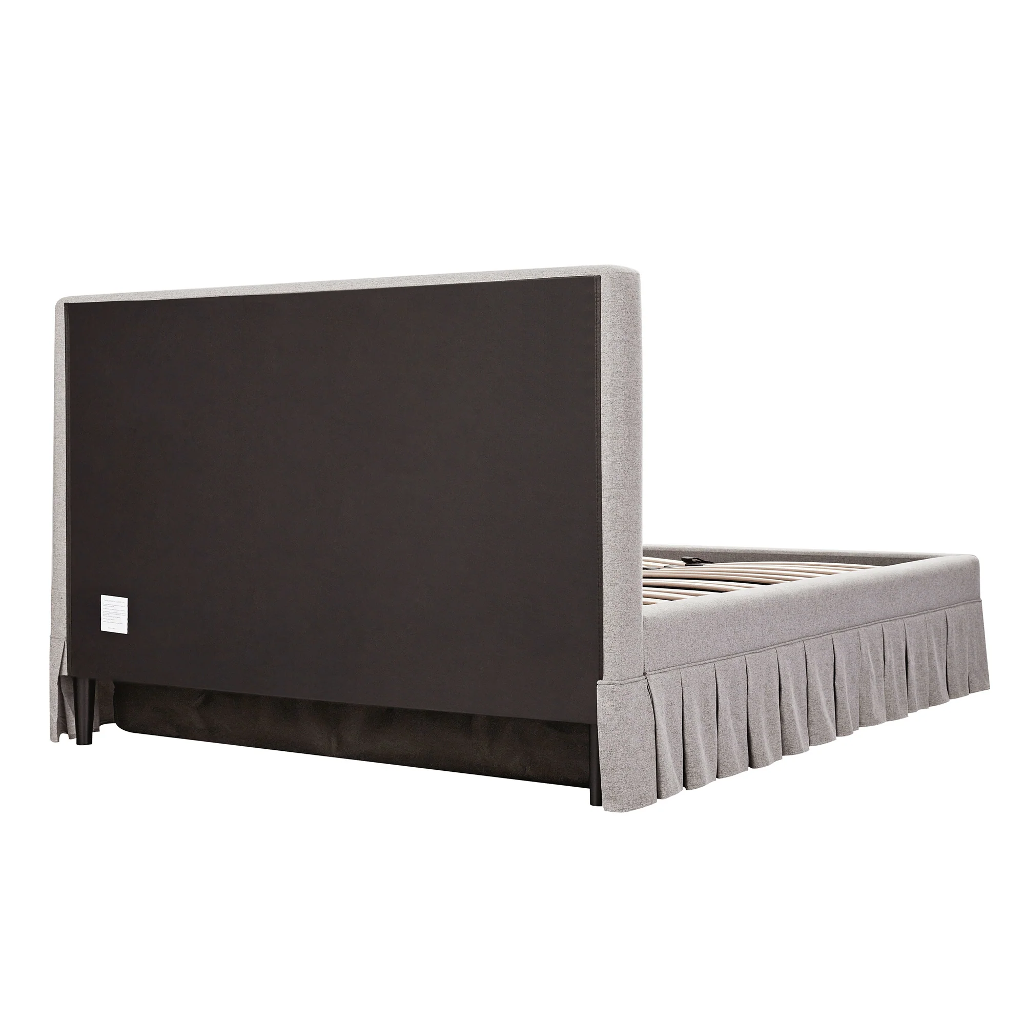 Egerton Box-Pleat Ottoman Storage Bed, Stone Brushed Fabric - Image 13