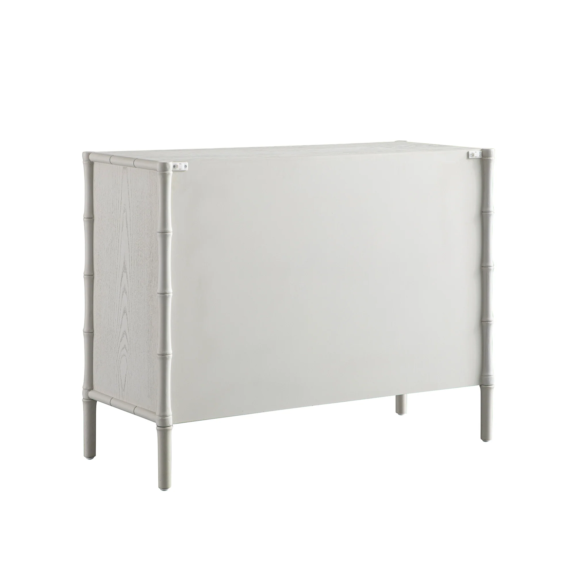 Elstowe Faux Bamboo 1-Door 3-Drawer Sideboard, Shaded White - Image 12