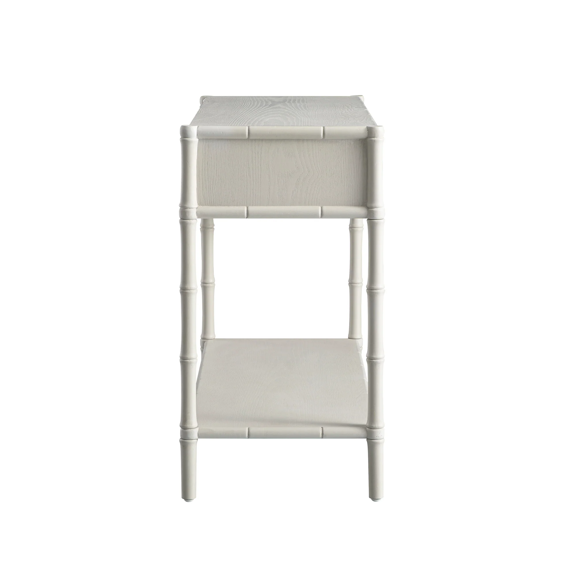 Elstowe Faux Bamboo 2-Drawer Console Table, Shaded White - Image 10