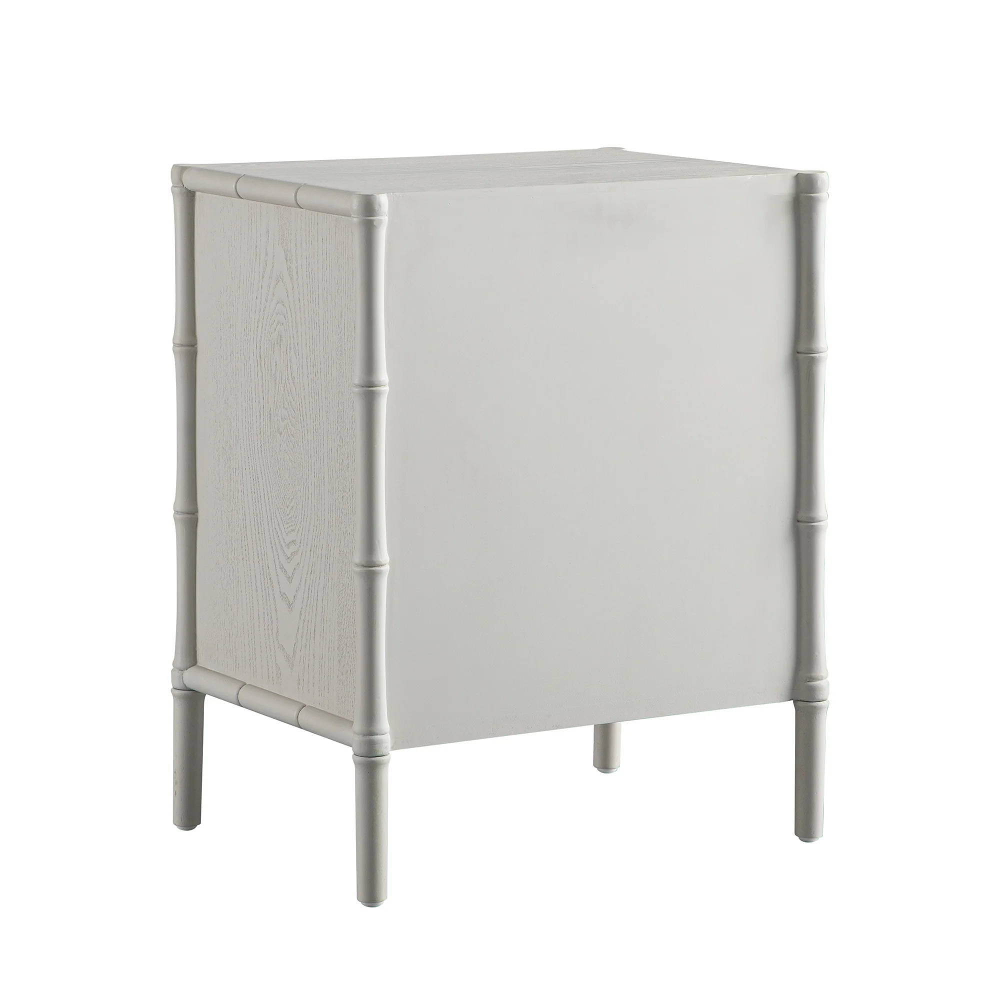 Elstowe Faux Bamboo 3-Drawer Bedside Table, Shaded White - Image 12