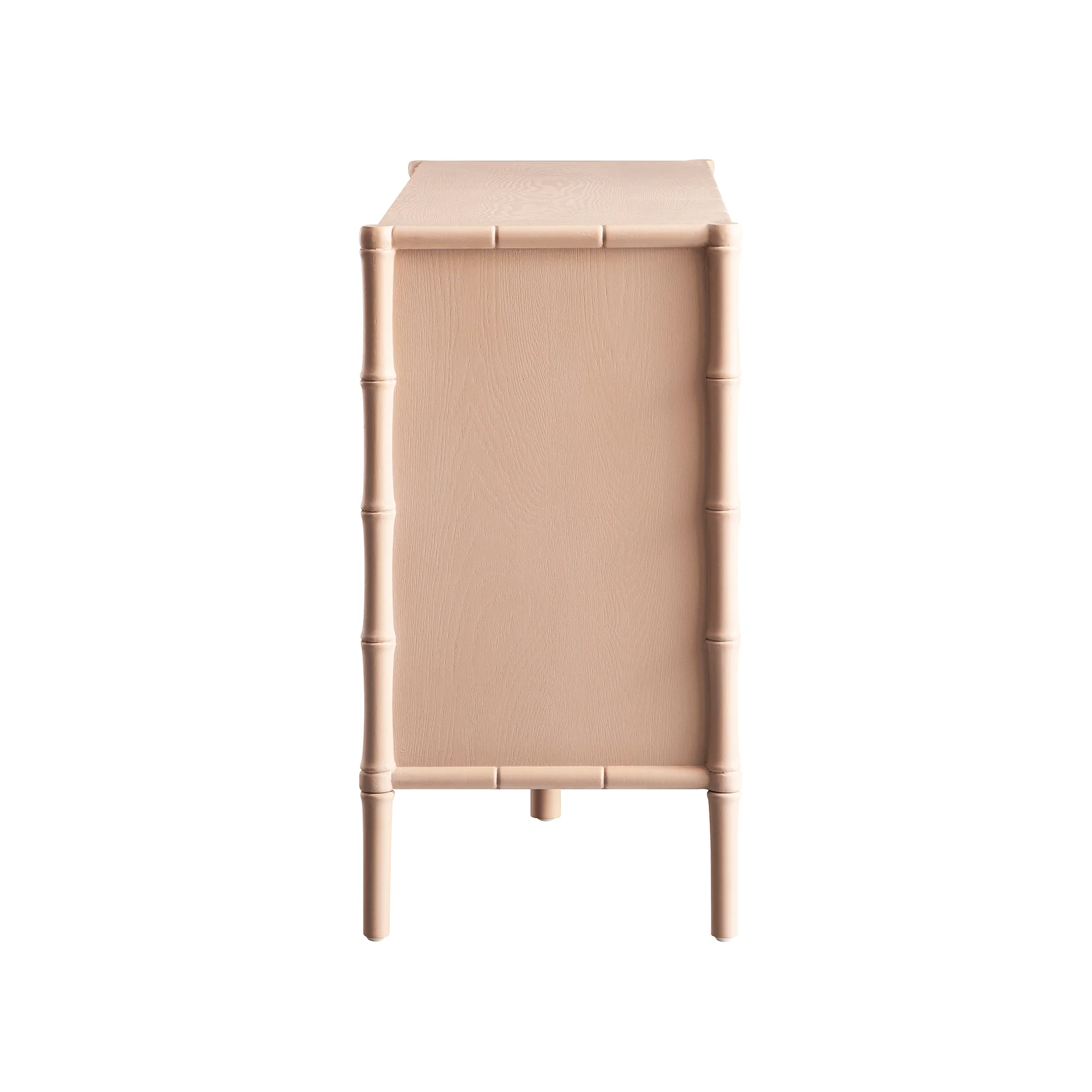 Elstowe Faux Bamboo 6-Drawer Chest, Nude Pink - Image 11