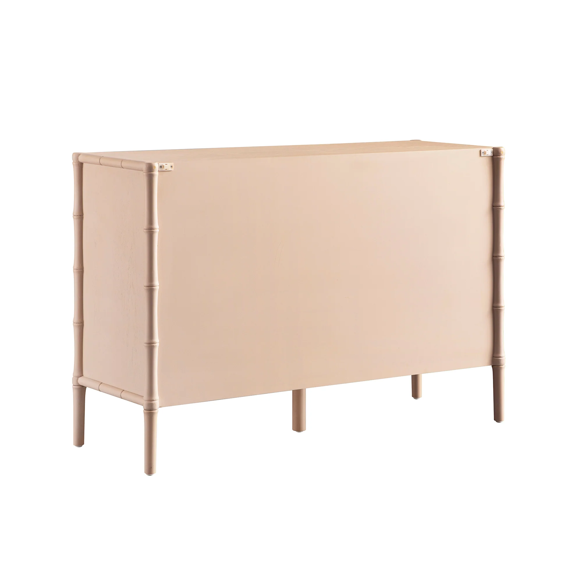 Elstowe Faux Bamboo 6-Drawer Chest, Nude Pink - Image 12